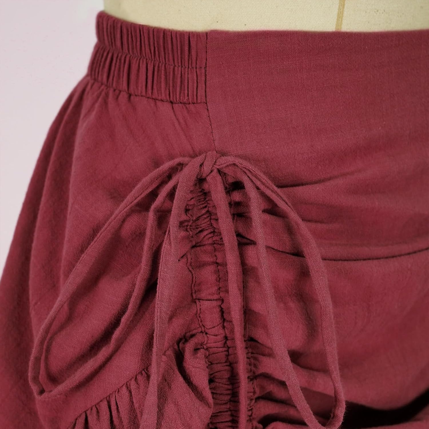 Women's Medieval Renaissance Gothic Skirt High Low Victorian Ruffled Skirt - Image 5