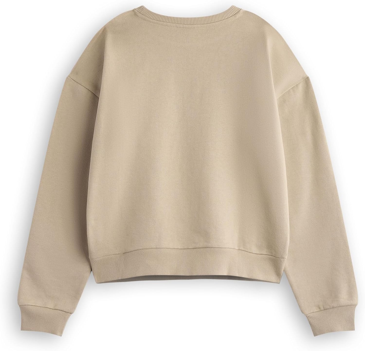 Pusheen Girls Sweatshirt & Joggers Set | Kids Big Character Face Graphic Print Sweater & Bottoms in Beige - Image 3