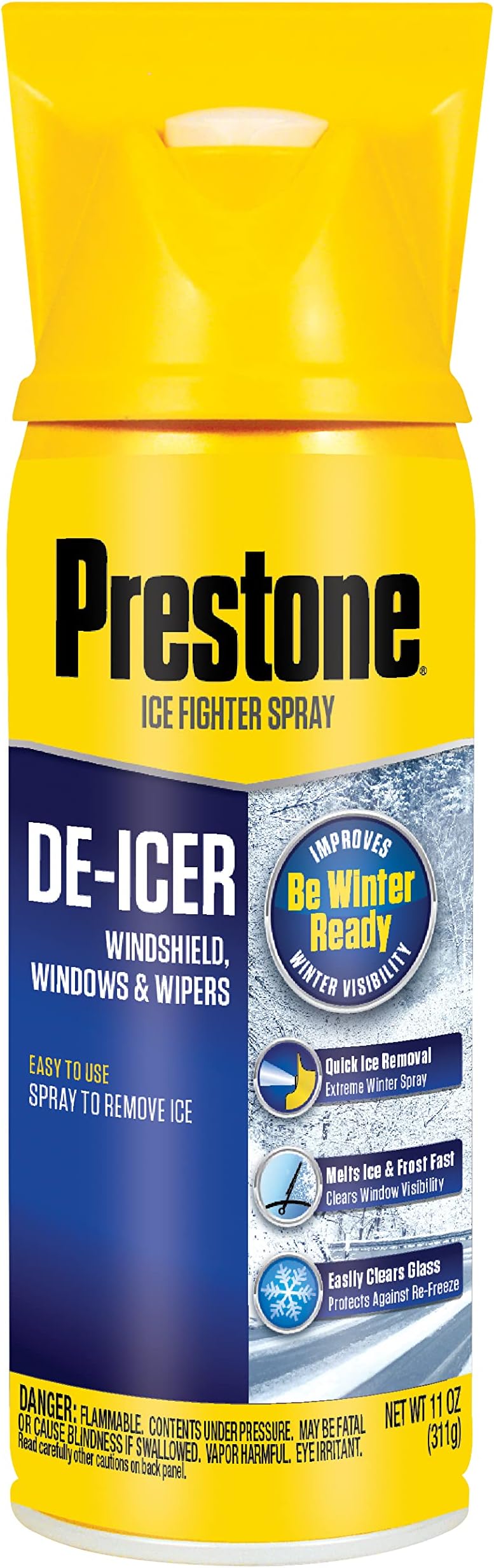 Prestone AS242-12PK Spray De-Icer with Scraper Top -11 oz., (Pack of 12)