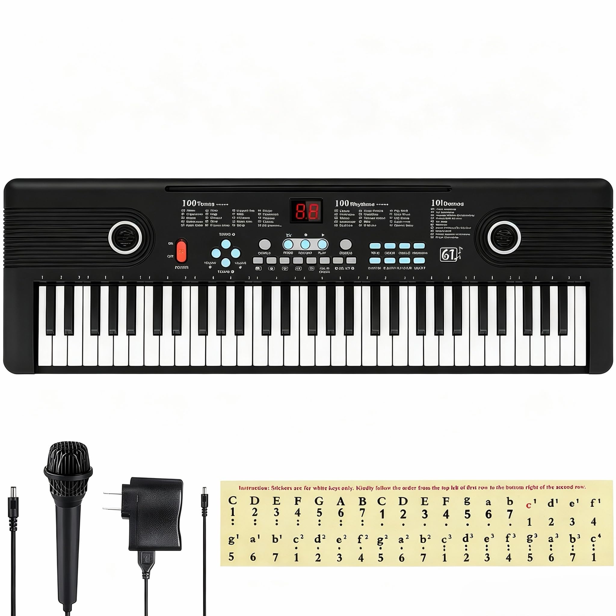 Photo 1 of Weemusiy 61-Key Portable Electronic Digital Piano