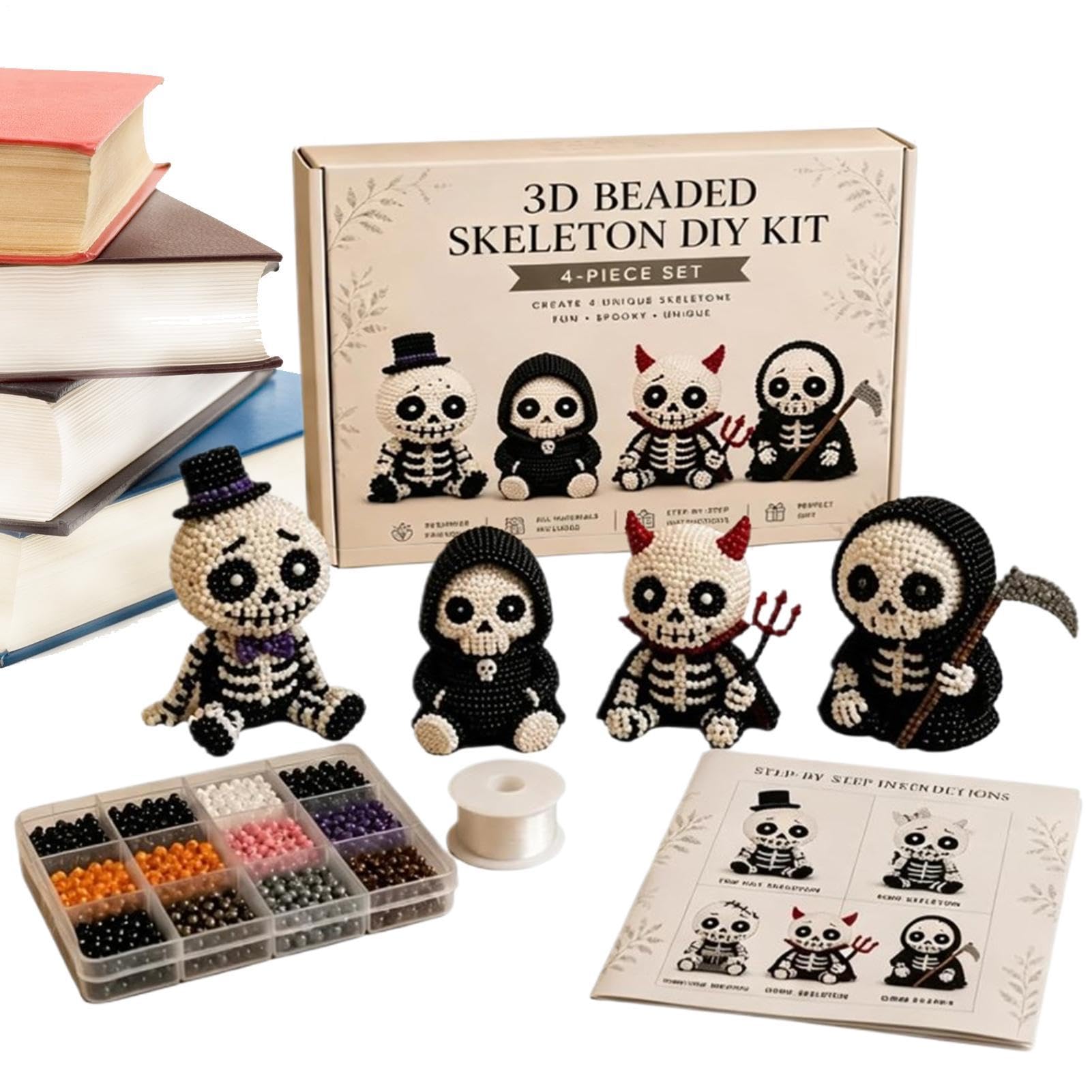 Cuentas de esqueleto 3D para manualidades de Halloween en casa 8
