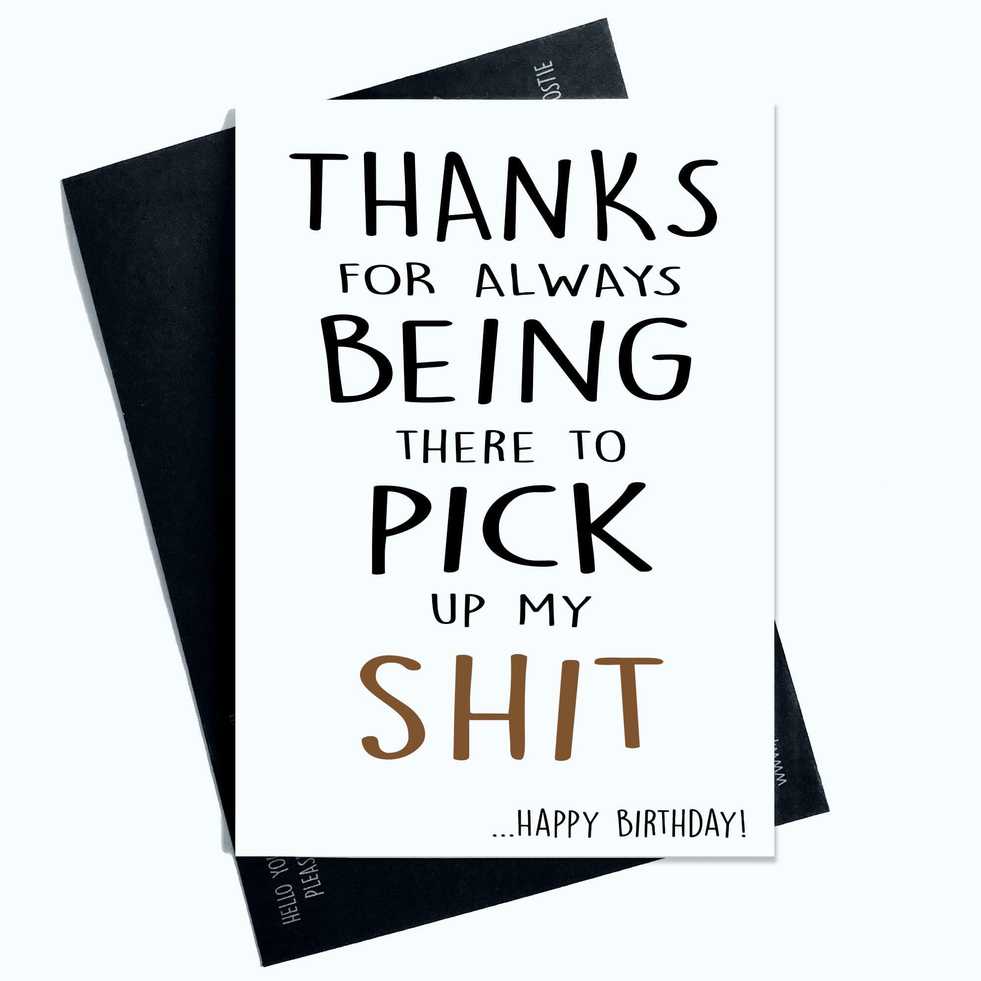 Peachy Antics Funny Dog Card Thanks For Always Being There To Pick Up My Shit Birthday Card Happy Birthday For Dog Mum For Dog Dad From The Dog AP136