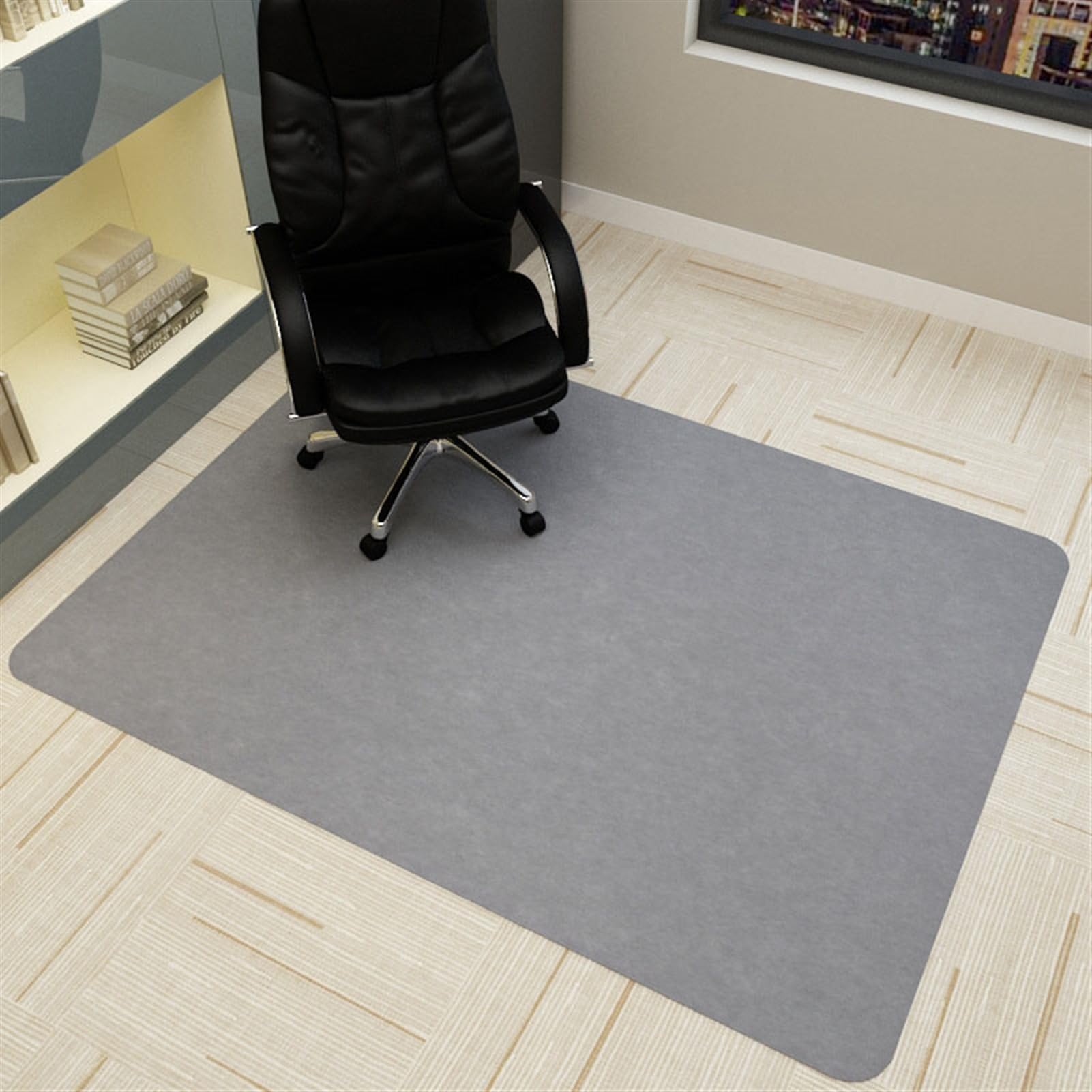 Icegrey Bürostuhl Matte Rechteckige Drehstuhlmatte rutschfeste Bodenschutzmatte für Stühle Polsterung Schreibtisch Grün 120x160cm