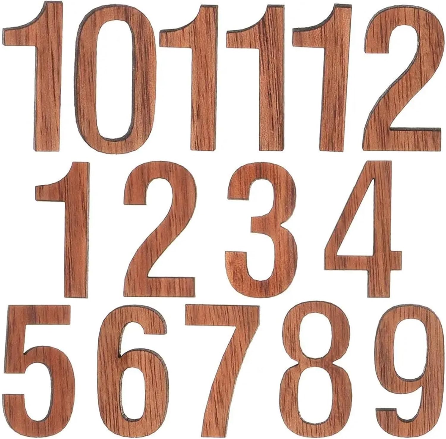 Clock Numbers 3sets Wall Clock Numbers Kit Home Decor Wooden DIY Digital Parts Accessories Movement Repair Replacement Black Walnut Clear for Home Art Decor DIY Replacement Repairing