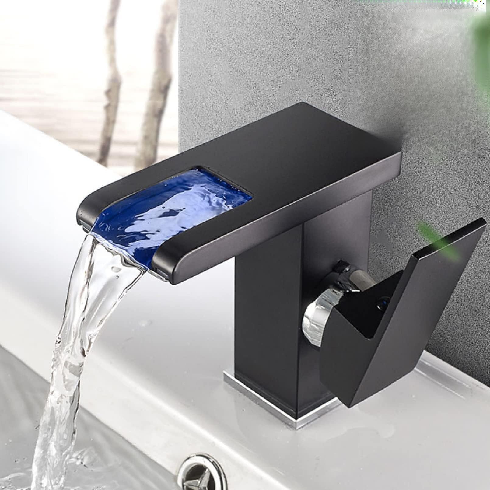 Mitigeur de cuisine à cascade LED pour éviter les brûlures et les éclaboussures