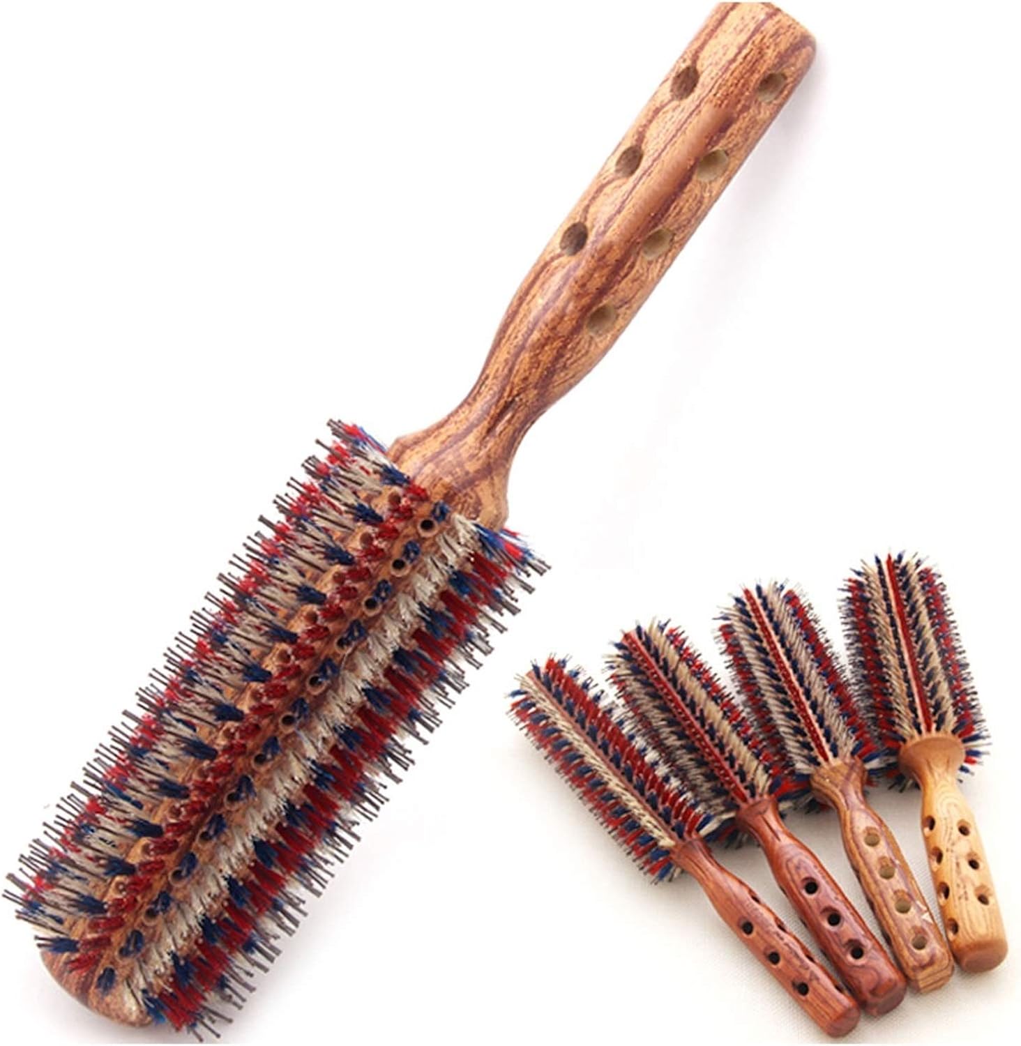 Roller Brush, Straight Hair Styling Comb (10.2 Inches), Household Curling Tool, Cylindrical Handle, Suitable for Any Hair Hair Comb(C)