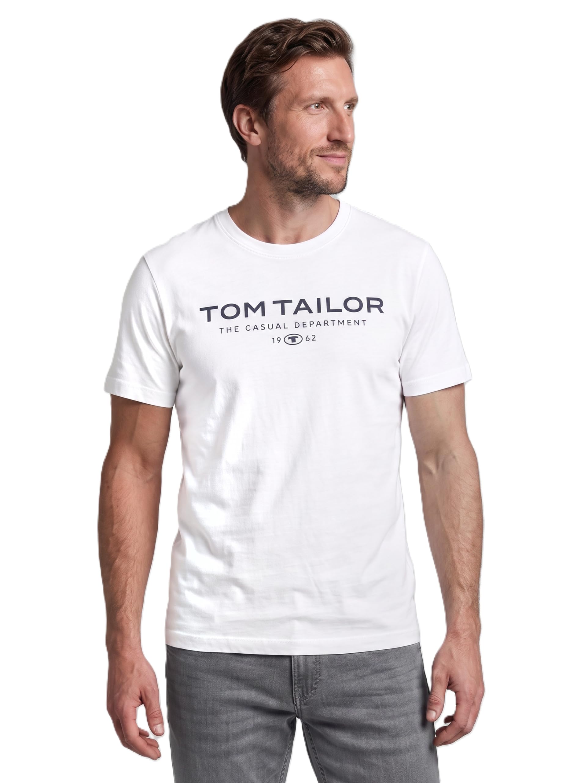 Tom Tailor Denim TTAEDAN Straight Fit Jeans, Blue Grey Denim, 31/30
