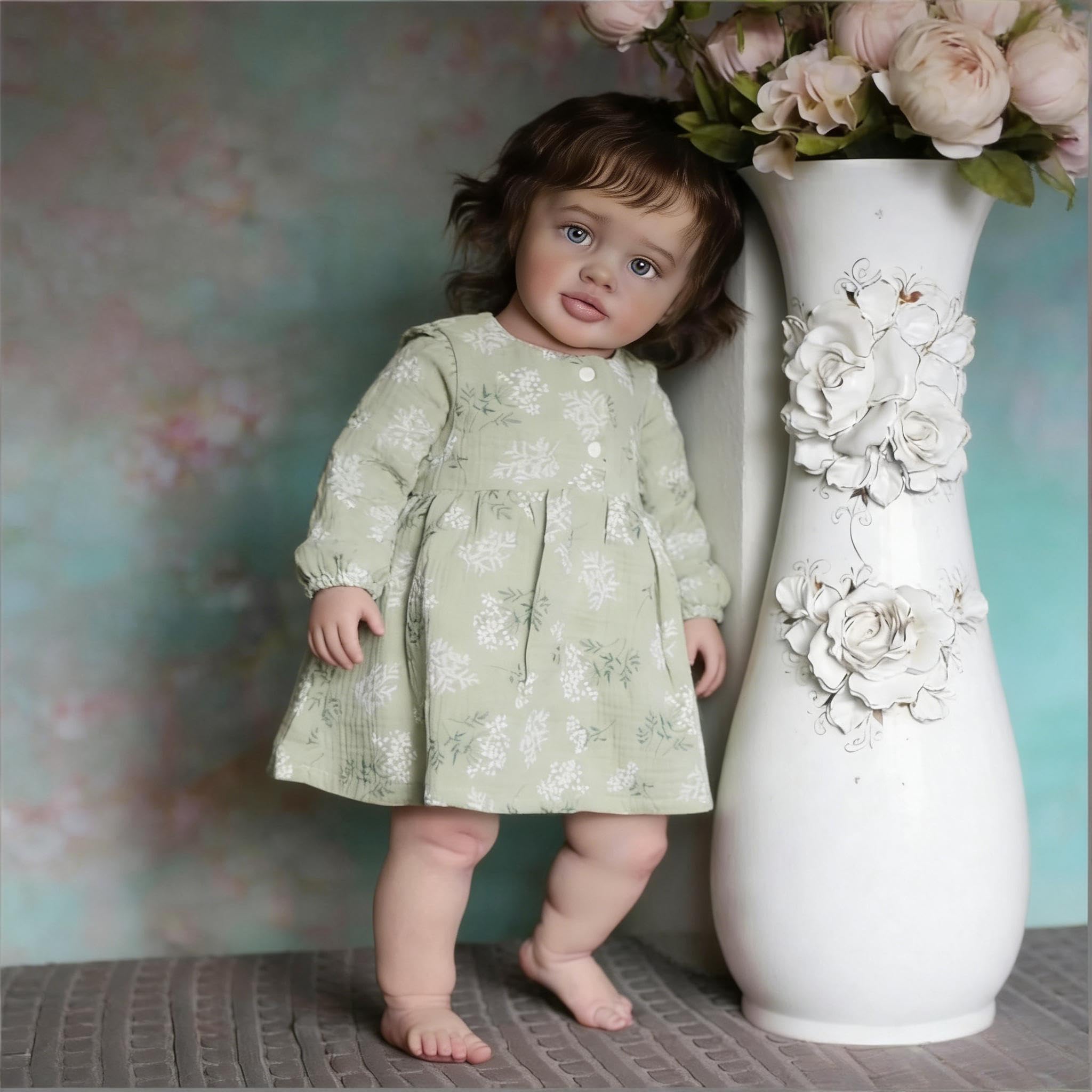 RXDOLL Pippa Reborn Babypuppe in großer Größe, 66 cm, lebensechte Reborn-Kleinkind-Mädchen, die echte Babys aussehen, weicher Vinyl-Stoffkörper, realistische Kleinkind-Babypuppe, Weihnachtsgeschenke