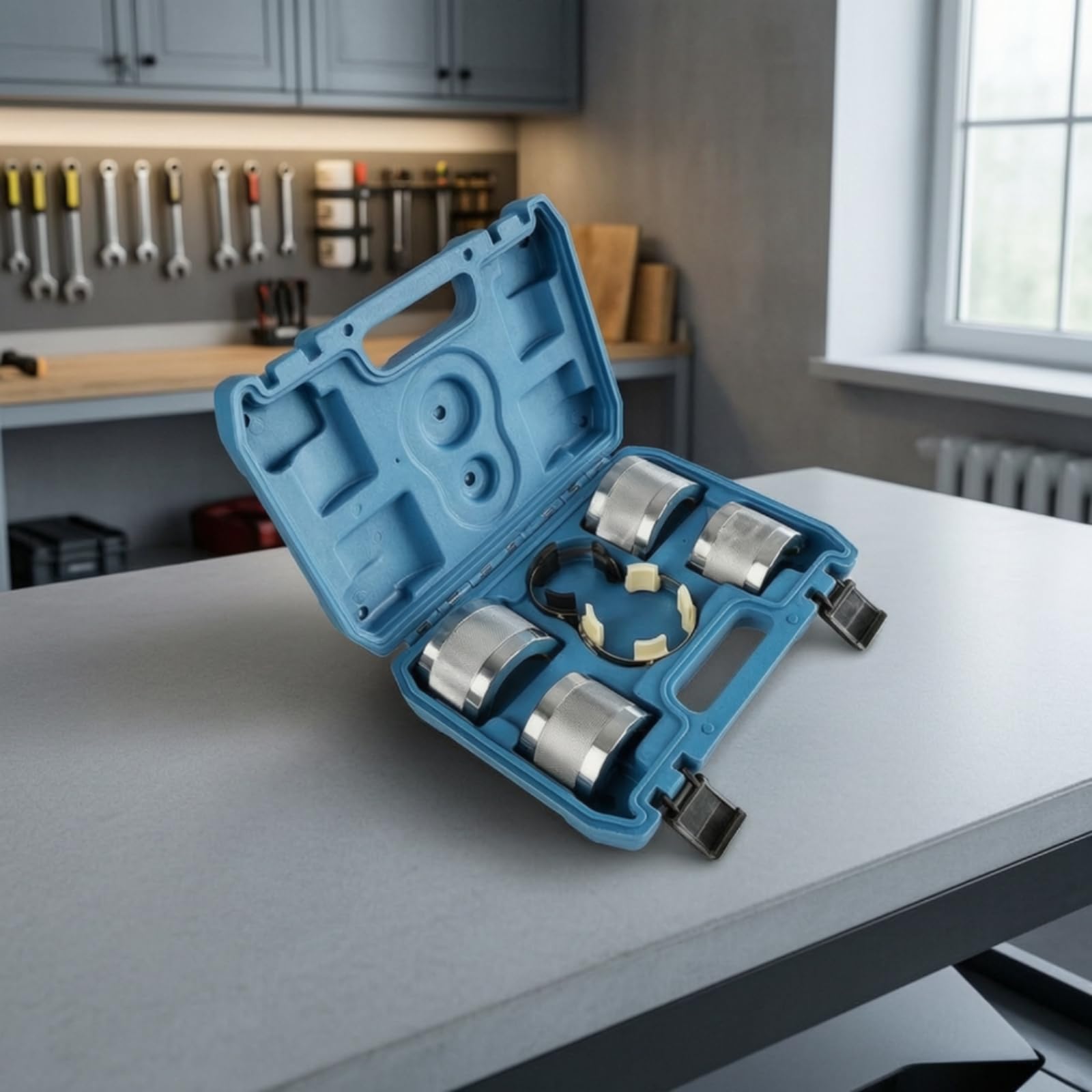 Milageto 6 Stück Motorrad-Gabeldichtring-Treiber-Werkzeugset verstellbar Gabelöl-Dichtring-Montagewerkzeug modular Gabeldichtring-Einbauwerkzeug für Heimgarage