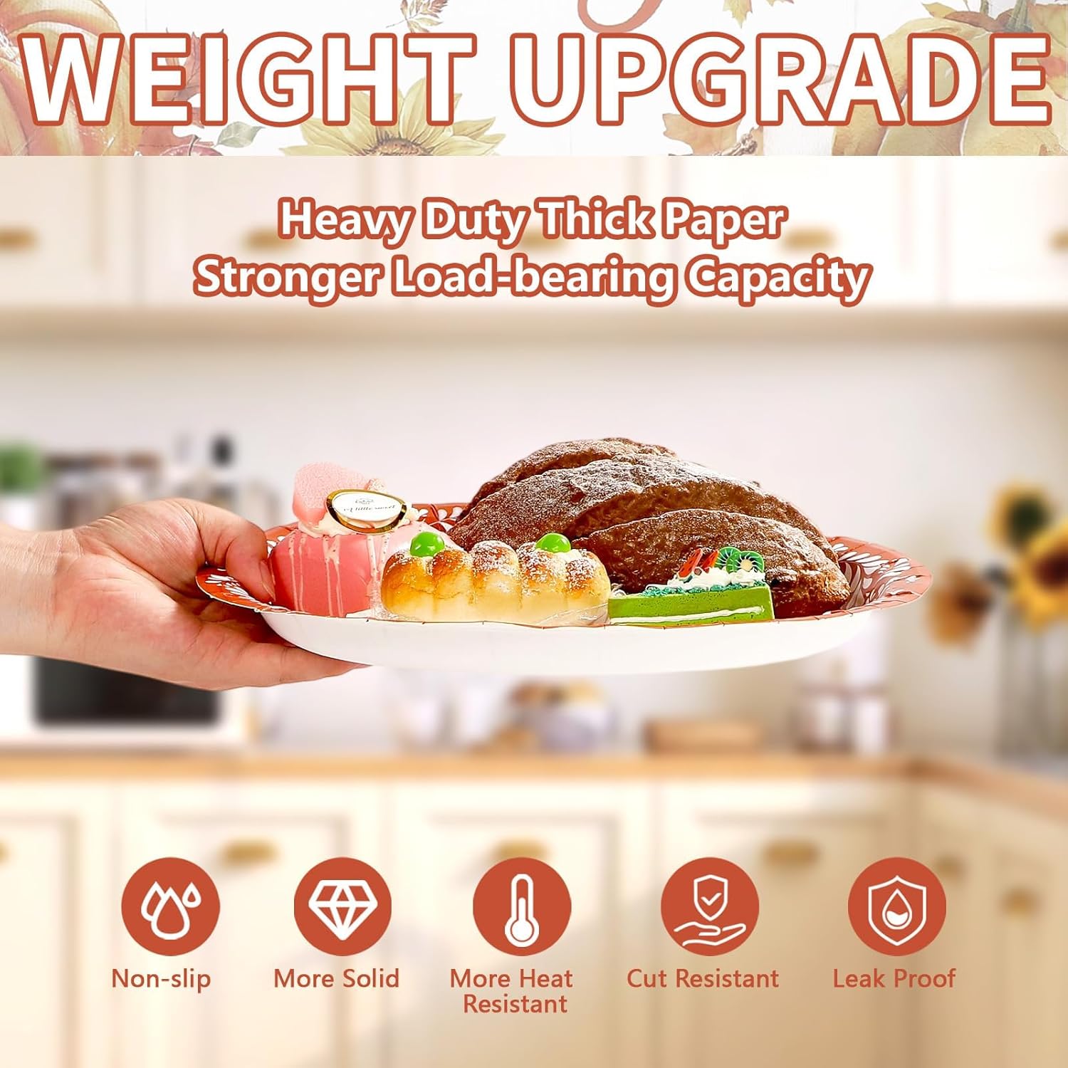 100Pcs Platos De Barro Mexicanos Oval Paper Plates 10" x 12" Large Heavy Duty Disposable Mexican Cielito Lindo Terracotta Clay Pottery Dessert Platters for Cinco De Mayo Wedding Birthday Decorations