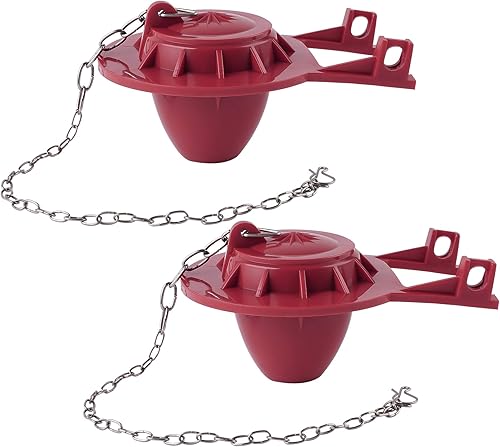 Miniatura 8 de Paquete de 3 aletas universales para tanque de inodoro de 2 pulgadas, de larga duración, repuesto de sello de goma compatible con ahorro de agua