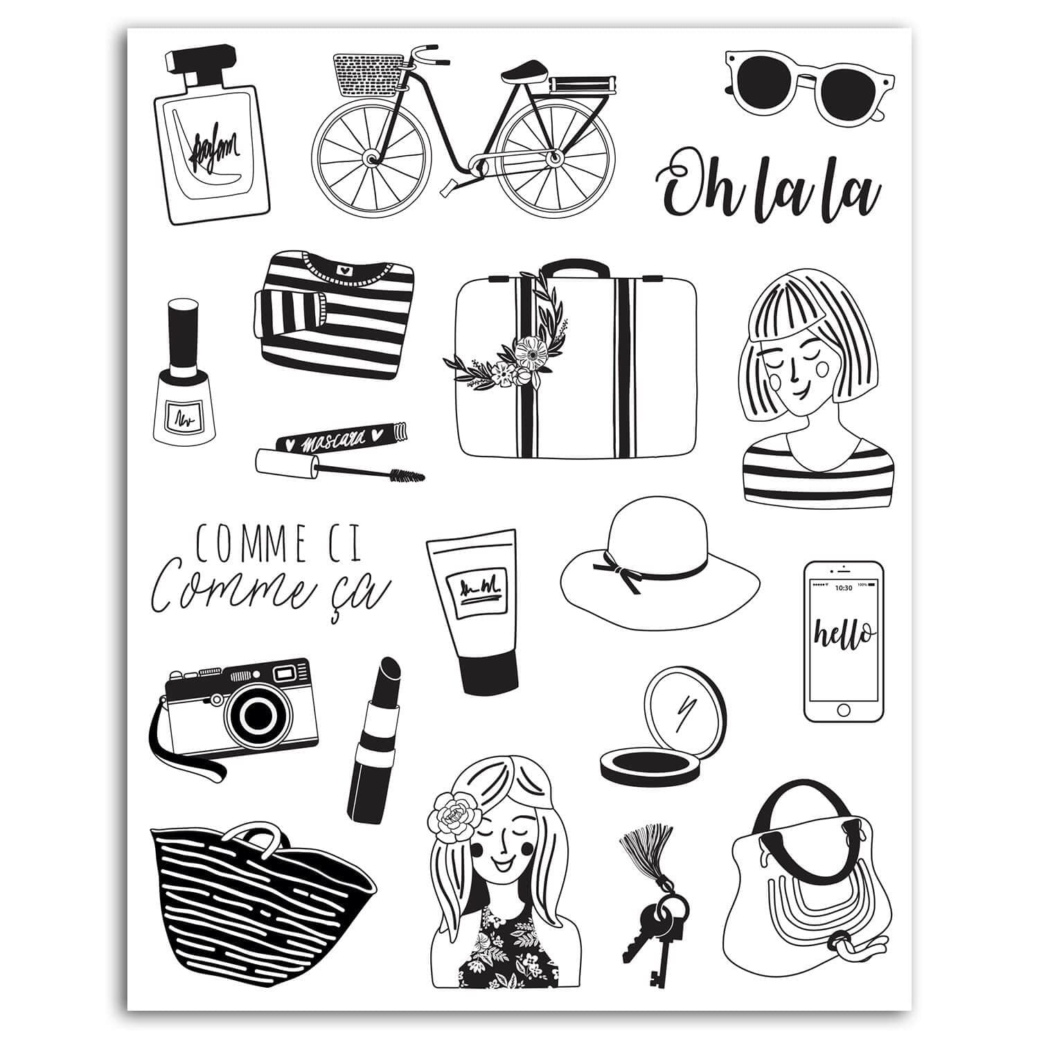 Toga 20 Crystal Oh La La La Silicone Stamps, Transparent, Not Applicable