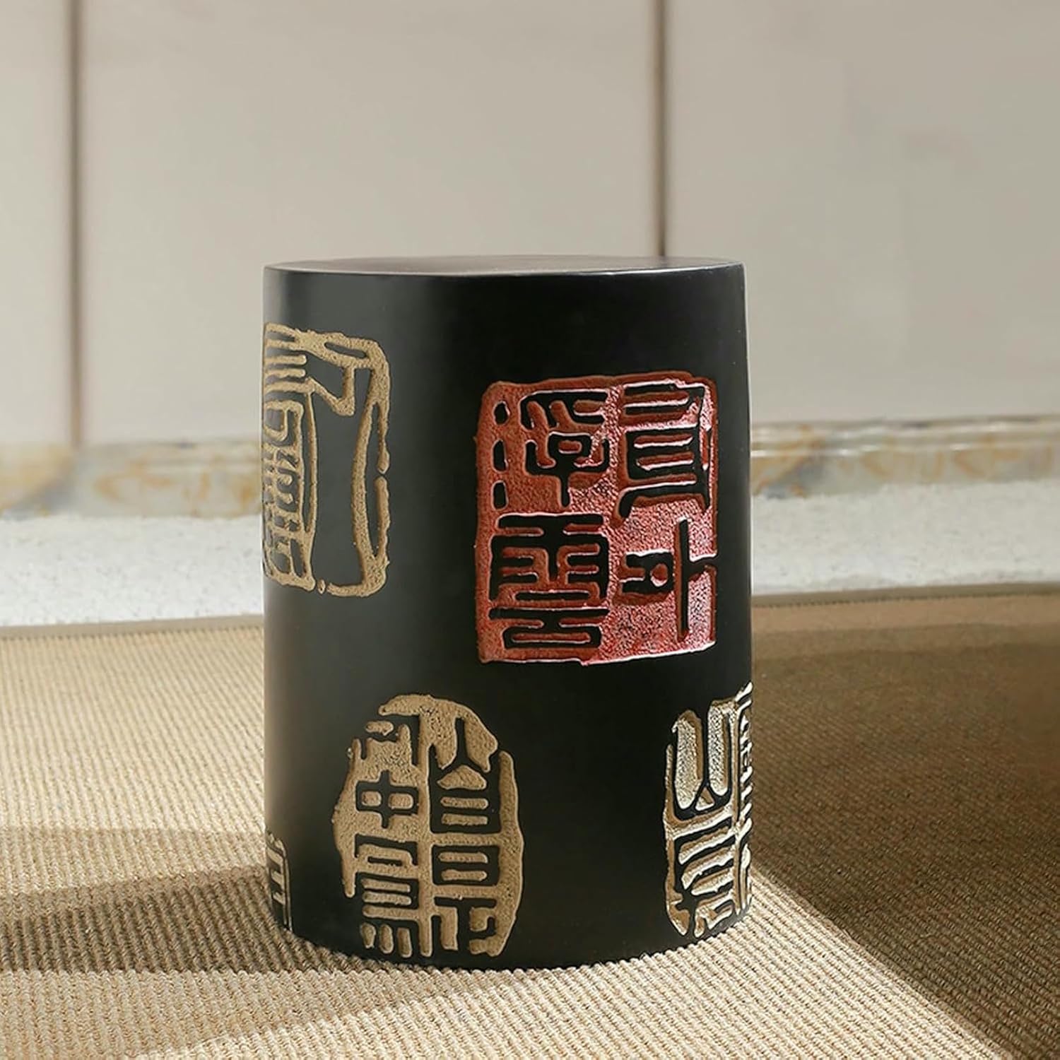 Decorative Garden Stools, Glazed Ceramic Accent Stool,Ceramic Garden Stool,for Indoor & Outdoor Furniture Decoration