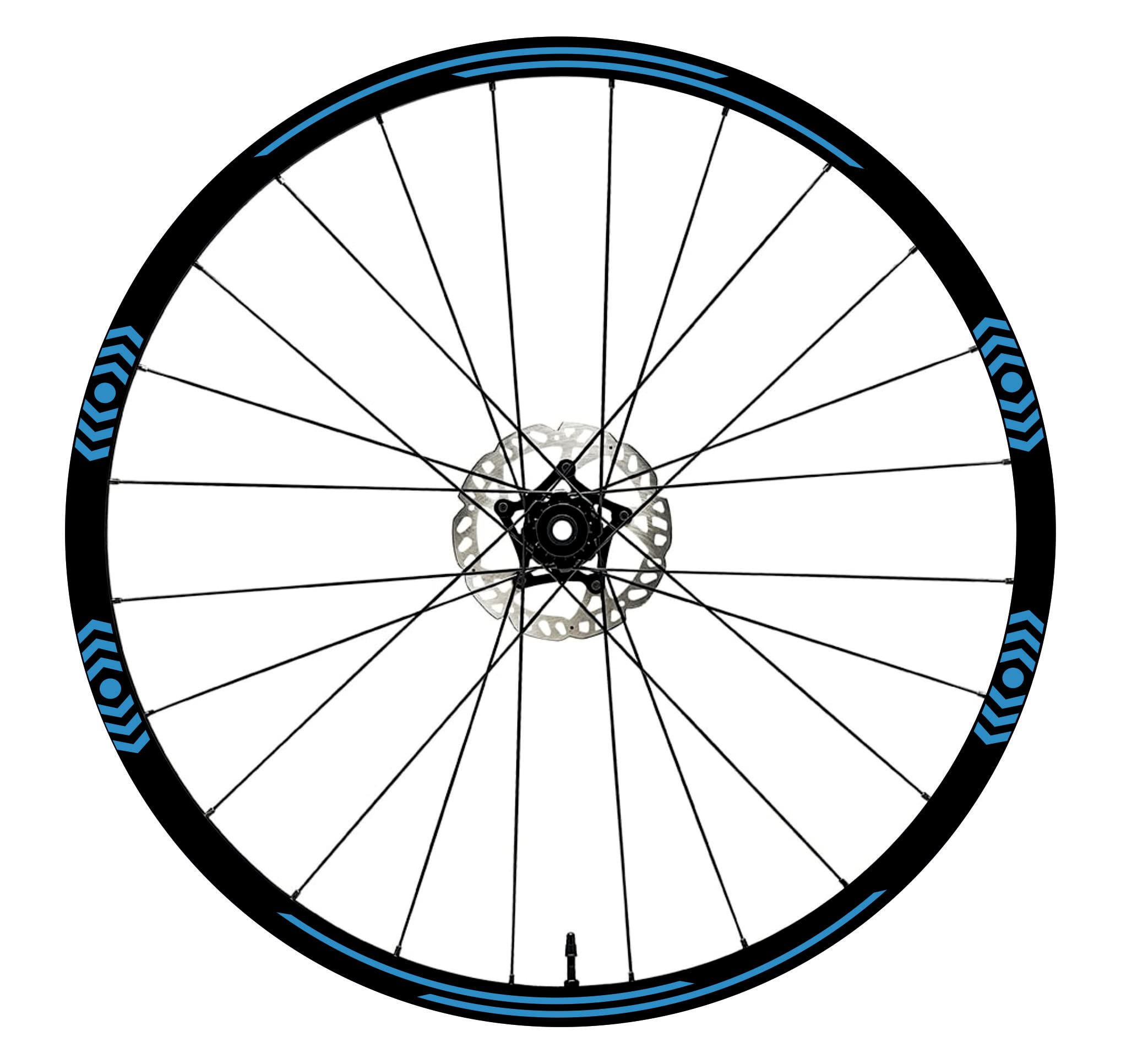 Autocollants Jantes Vélo Dual Color - Stickers Réfléchissants Pour Roues VTT 26" 27.5" 28-29" - Design Menthe Élégant
