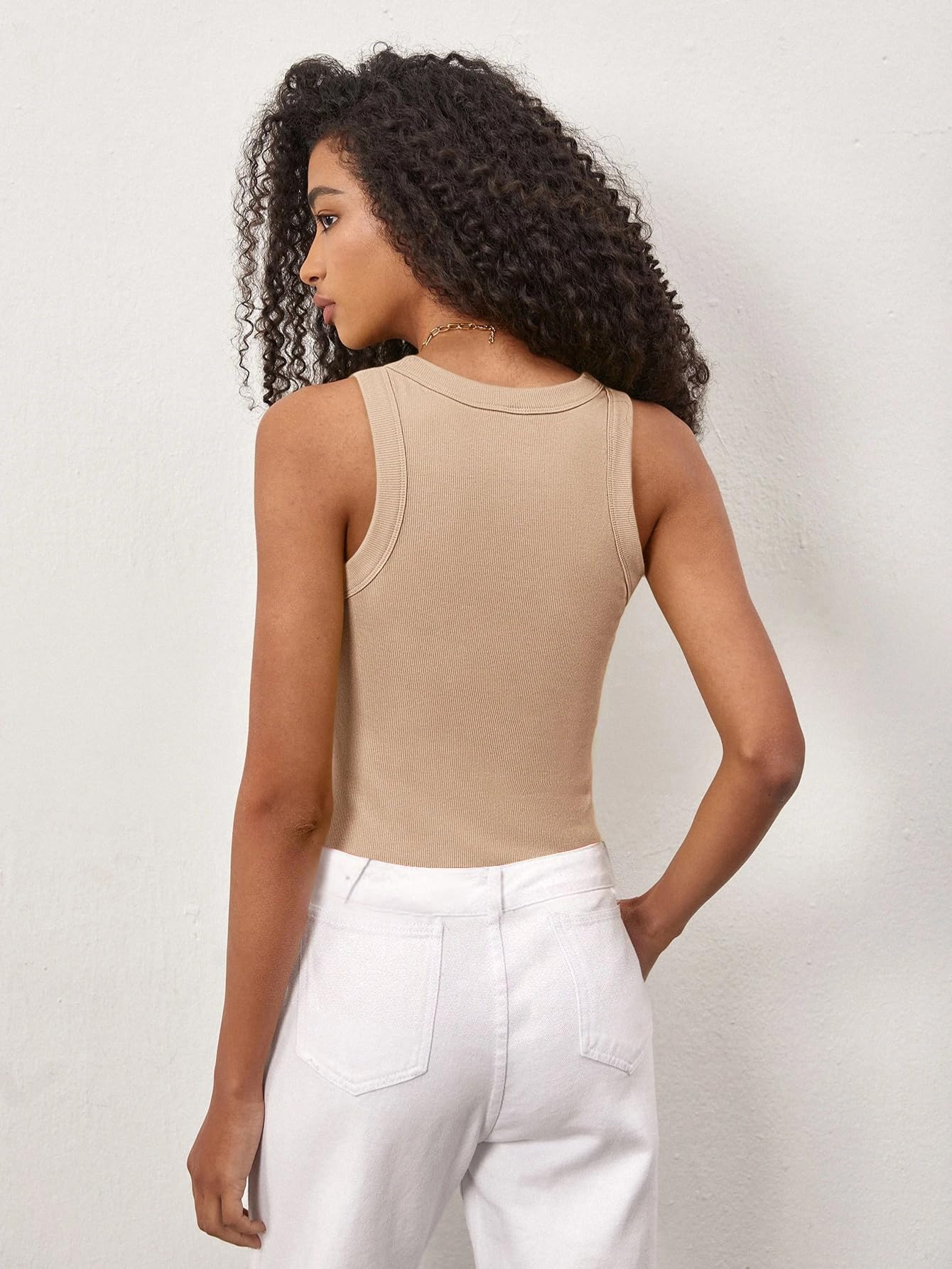 KERI PERRY Top da donna senza pancia top donna canotta Activewear sport western casual cotone camisole