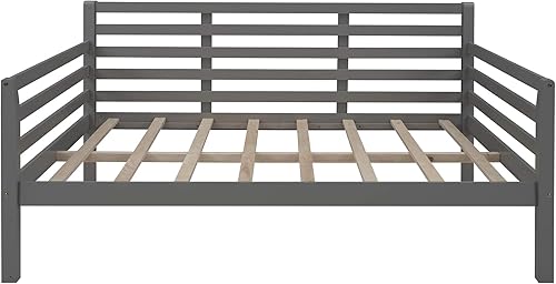 Miniatura 6 de Sofá cama de tamaño matrimonial, marco de sofá cama de madera con líneas limpias, sofá cama tamaño matrimonial para dormitorio, sala de estar, no