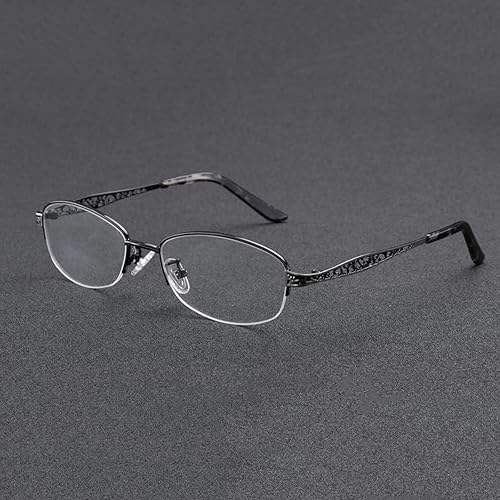Gafas de lectura multifocales progresivas fotocrómicas de metal de medio borde para mujer, lectores ultraligeros ovalados clásicos de la vendimia