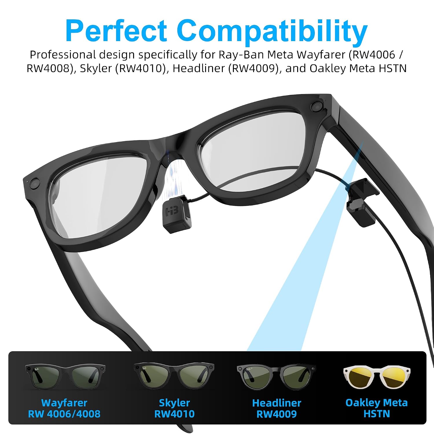 HIBLOKS USB-C Charging Cable for Ray-Ban Meta Gen 2/1 & Oakley Meta HSTN image 2