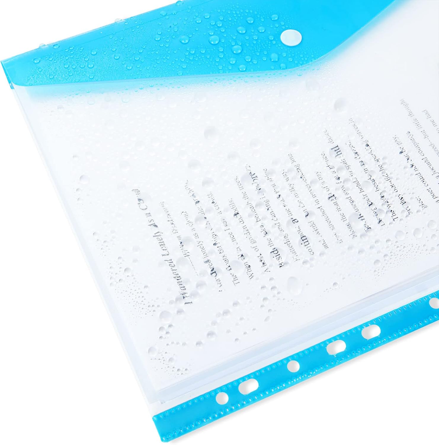 AHUNTTER 12 Pack Clear Punched Pockets A4 Plastic Folders Wallets