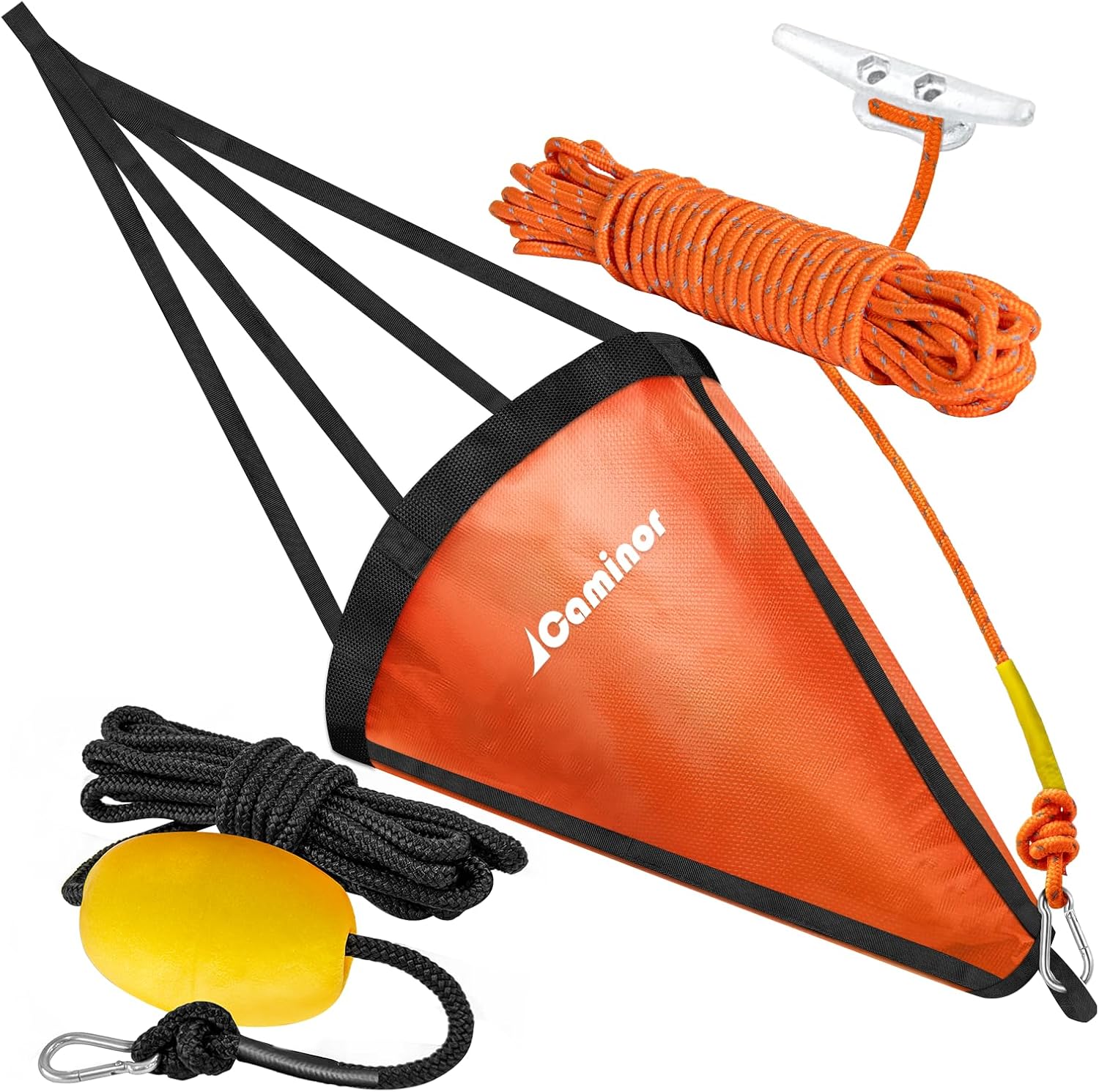 Drift Sock with Harness and Buoy Drift Anchor Kit for Fishing Boat/Kayak/Pontoon Drift Sock with Harness and Buoy Drift Anchor Kit for Fishing Boat/Kayak/Pontoon