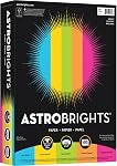 Astrobrights Papier couleur, 8.5” x 11”, 24 Voir lb / 89 gsm, "Brights" 5-Color Assortiment 500 Feuilles