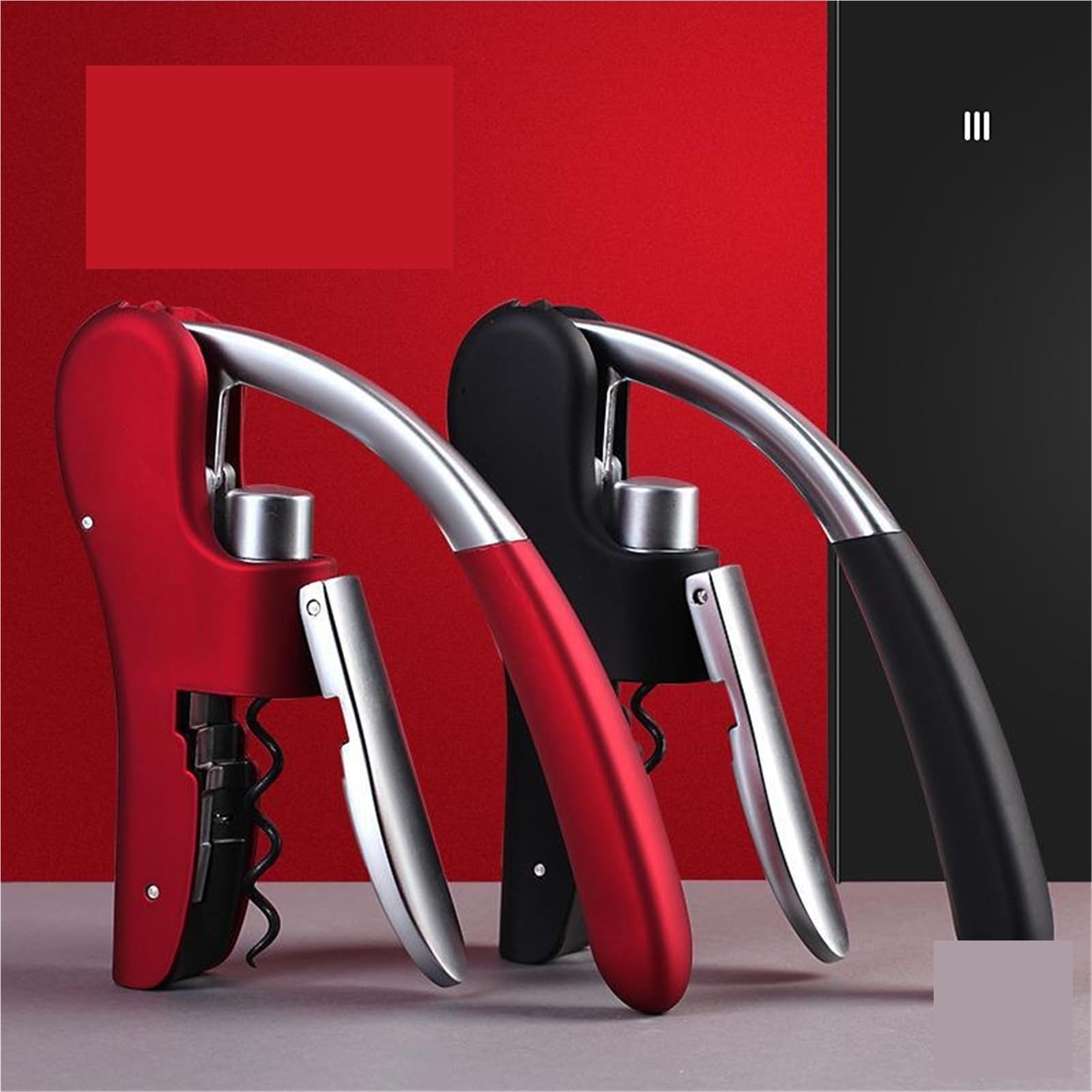sacacorchos eléctrico, Abridor de vino, botella sacacorchos ala premium aleación zinc(Rosso)