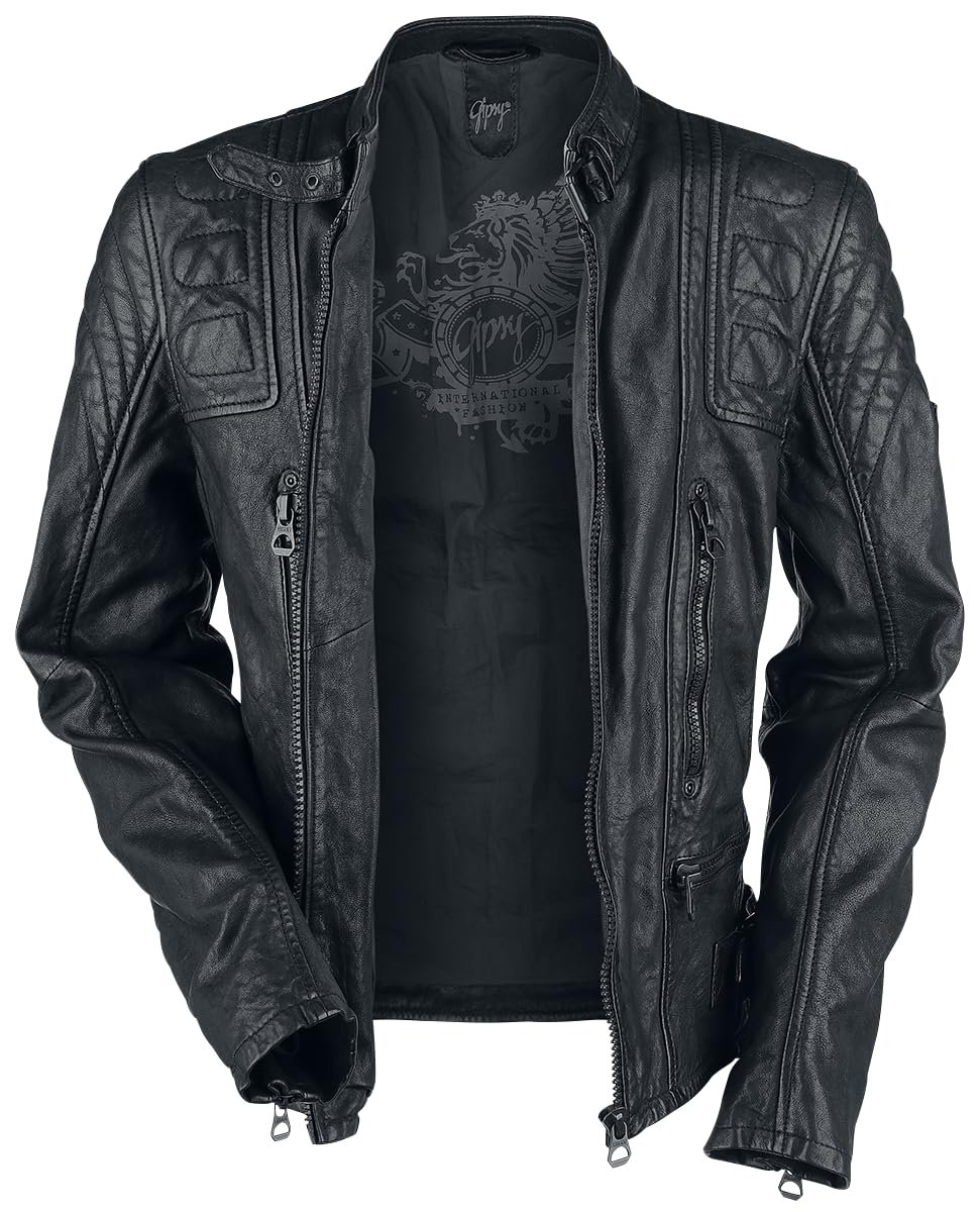 Mauritius Highway 2 Slim Fit LAGIV Männer Lederjacke schwarz