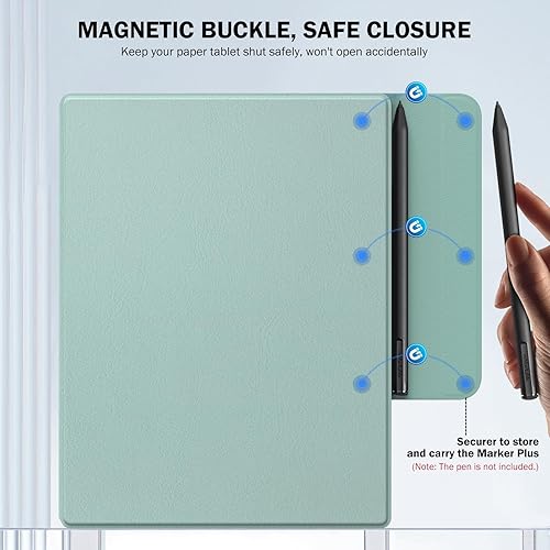 Miniatura 4 de MoKo Funda para tablet Notable 2, ligera, ultra fina, magnética, con cierre protector de bolígrafo ancho, funda inteligente para tablet 2 de 10.3