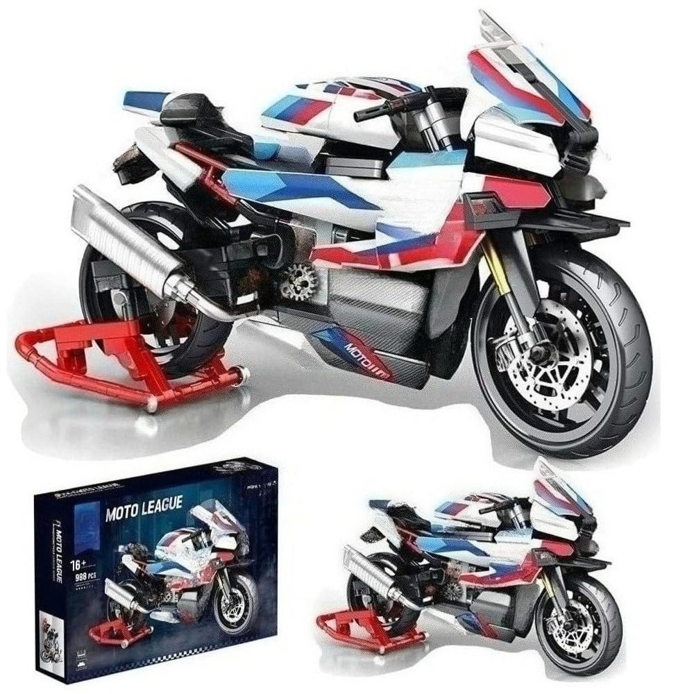 CIJINAY Technik Motorrad Bausteine, 988 Klemmbausteine Motor