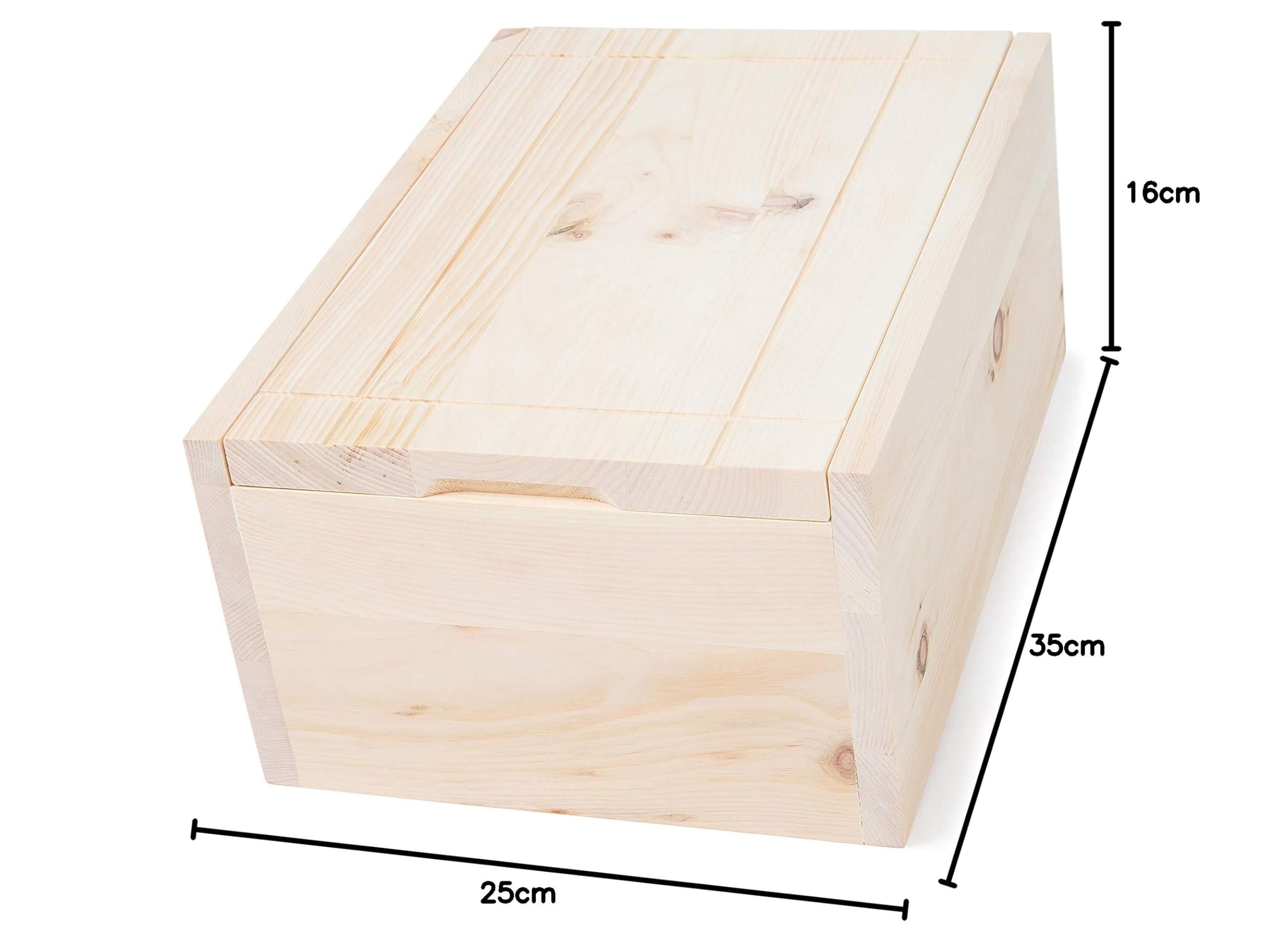 Zirbenbrotbox 35cm x 25cm x 16cm - aus hochwertigem Zirbenholz - handgefertigt in Österreich