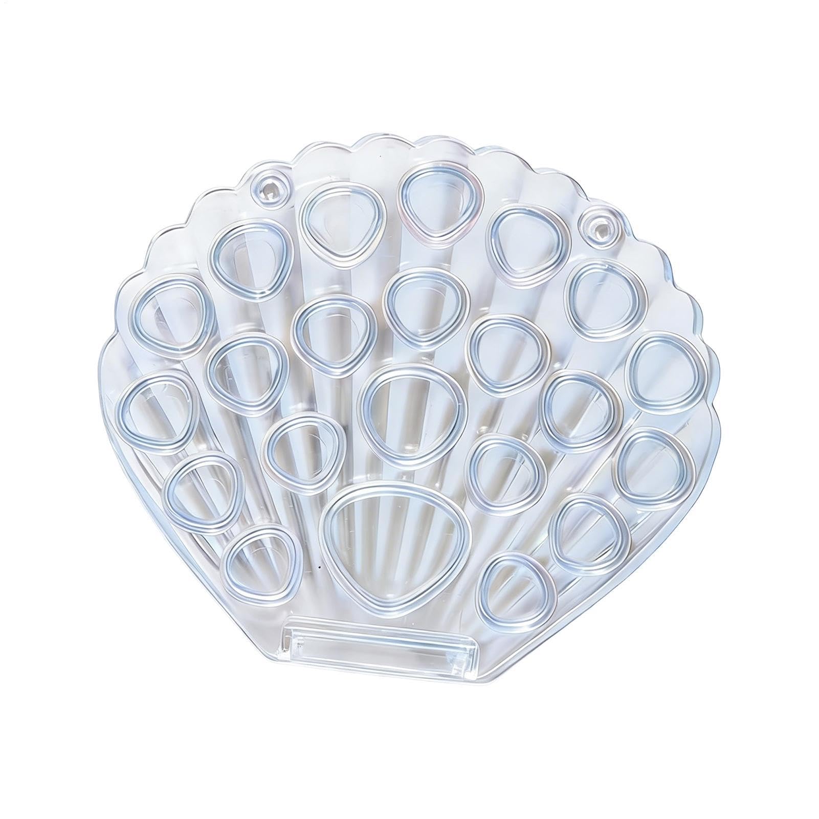 Magnetic Shell Holder, Acrylic Jewelry Box for Small Treasures with Portable Travel Design, Clear Multi Grid Storage Tray Case, Desktop Vanity Showcase Ornament Collection Cabinet Display Tray