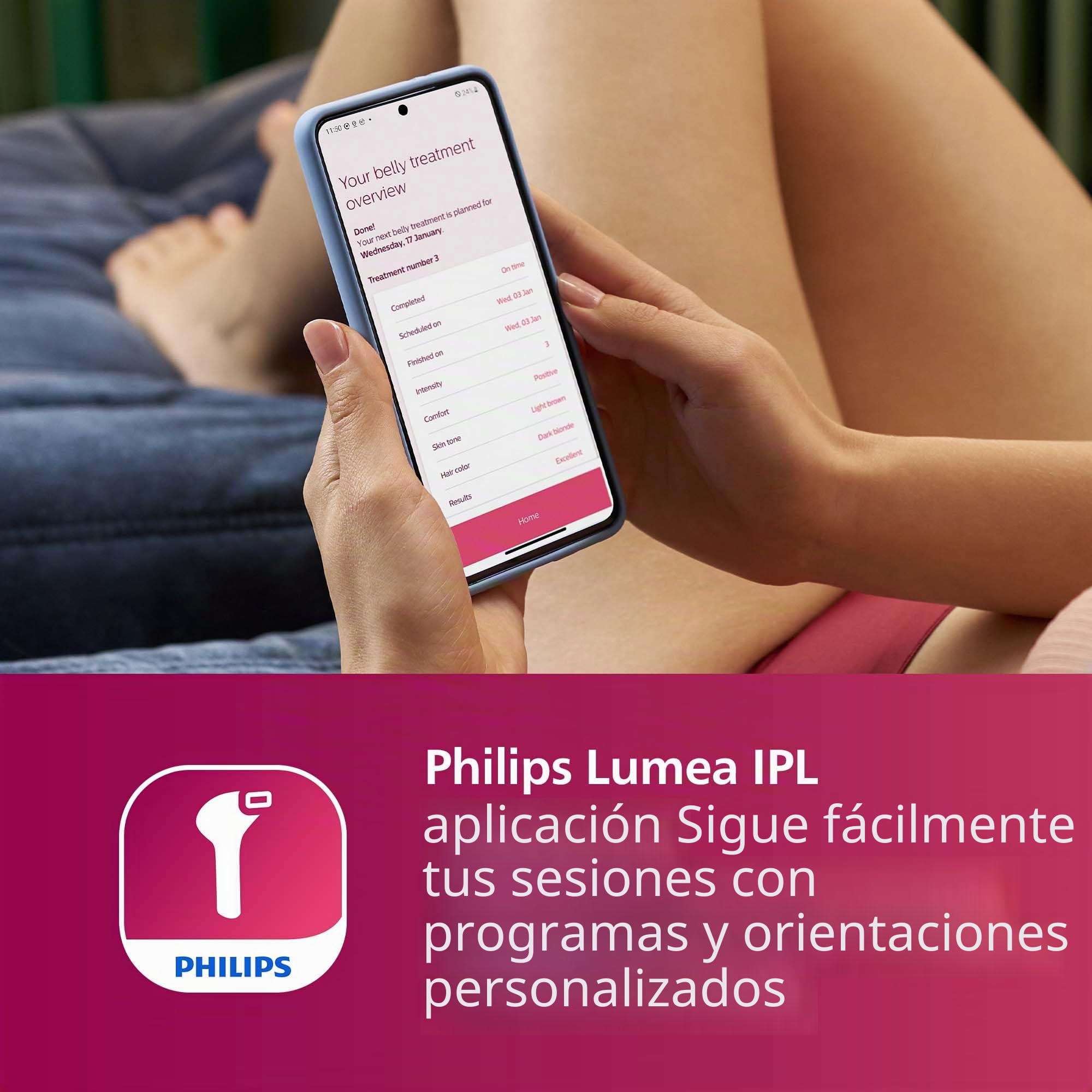 Philips Lumea Advanced Dispositivo de depilación IPL SC1997/00 - Depilación con luz (Oro, Blanco, Luz pulsada doméstica (HPL), 15 min, 1 min, 1 min, 1 min)