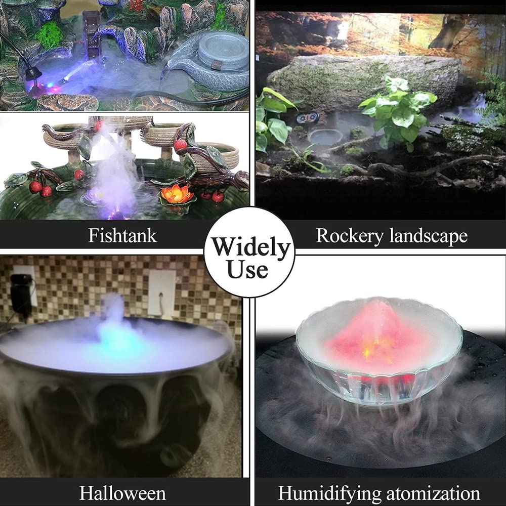 Générateur De Brume à Ultrasons - Fontaine à Brouillard Avec LED Pour Étang, Aquarium, Décoration Halloween/Noël - 2