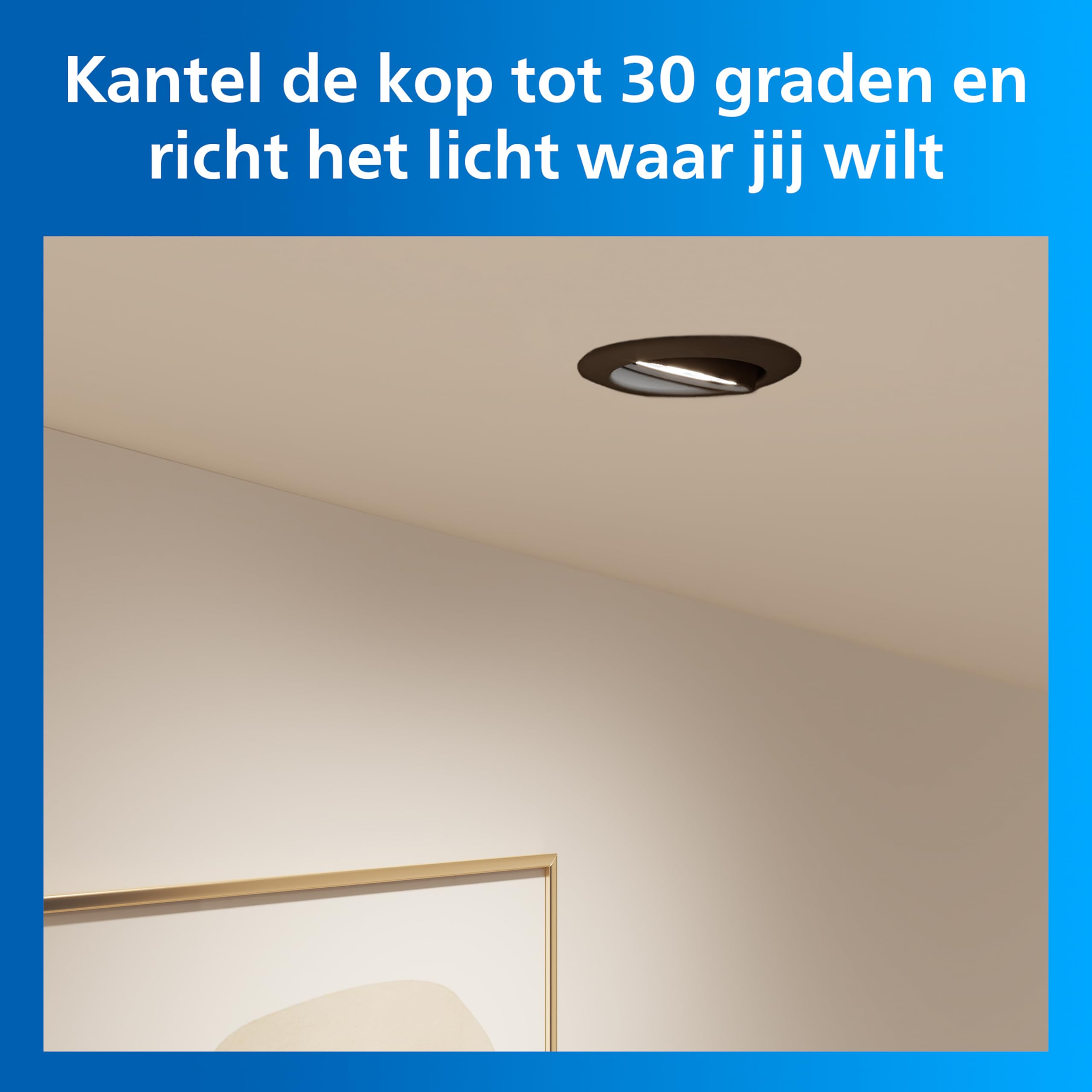 Philips Smart Lighting Kit Bombillas GU10, Pack de 4, Luz Blanca Ajustable y de Color, Solución Total, Cabezal Inclinable, Control por App y Voz, Negro