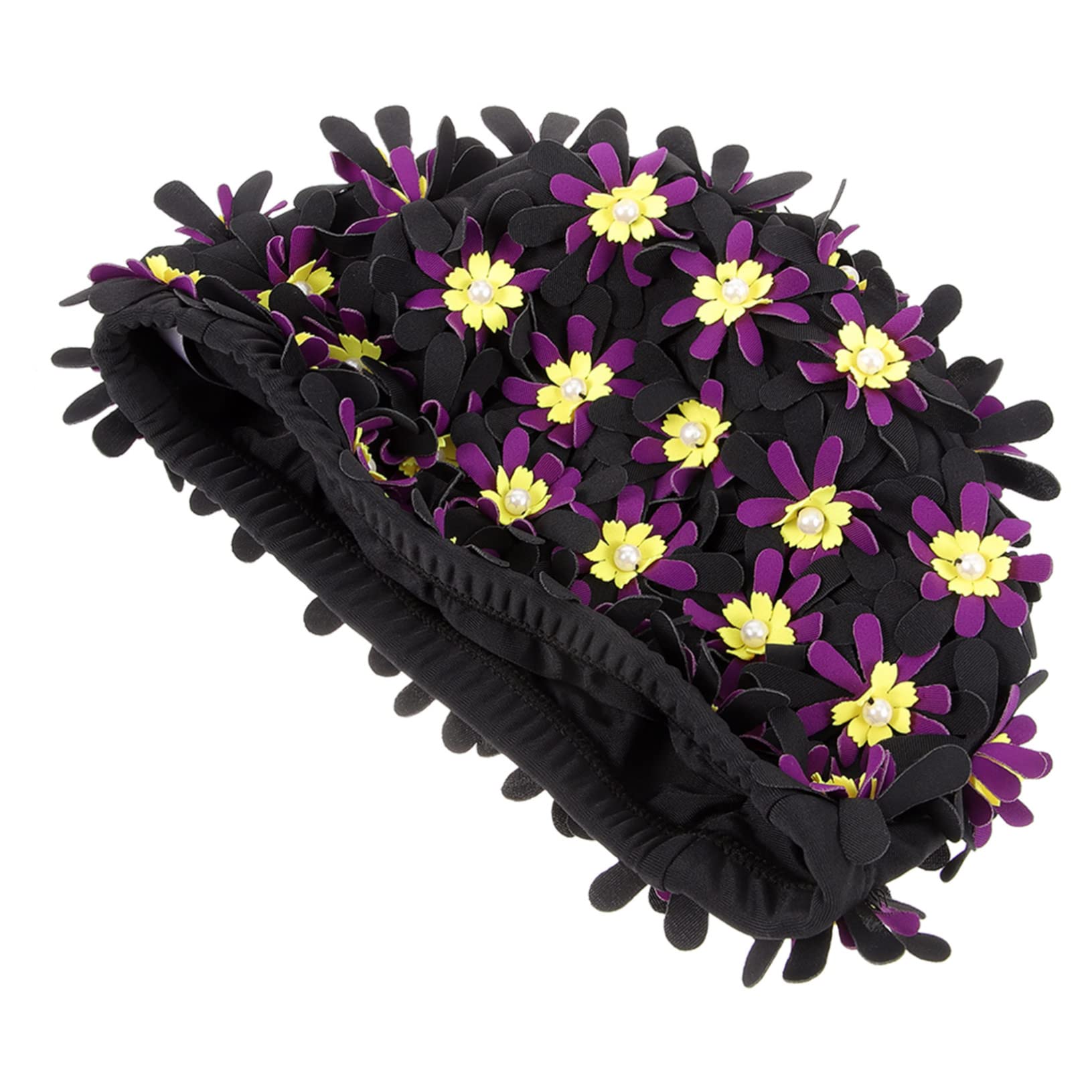 UPKOCH 3 Piezas Gorro de Natación Mujeres con Floral Elástico y Antideslizante Cabello Protección