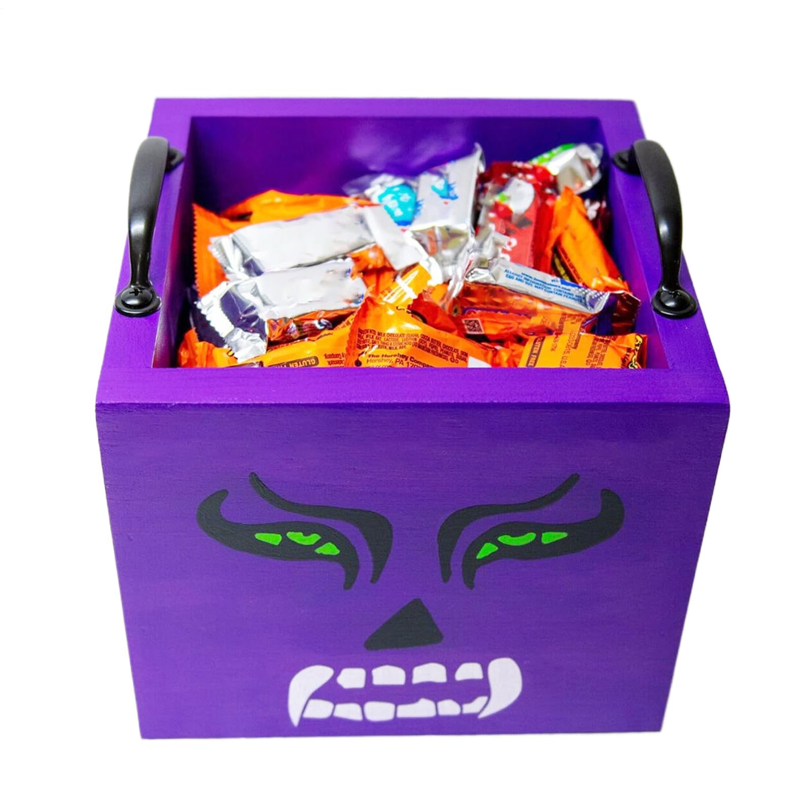 Pudełka Na Halloween Na Słodkości Kwadratowe Drewniane Pojemniki Na