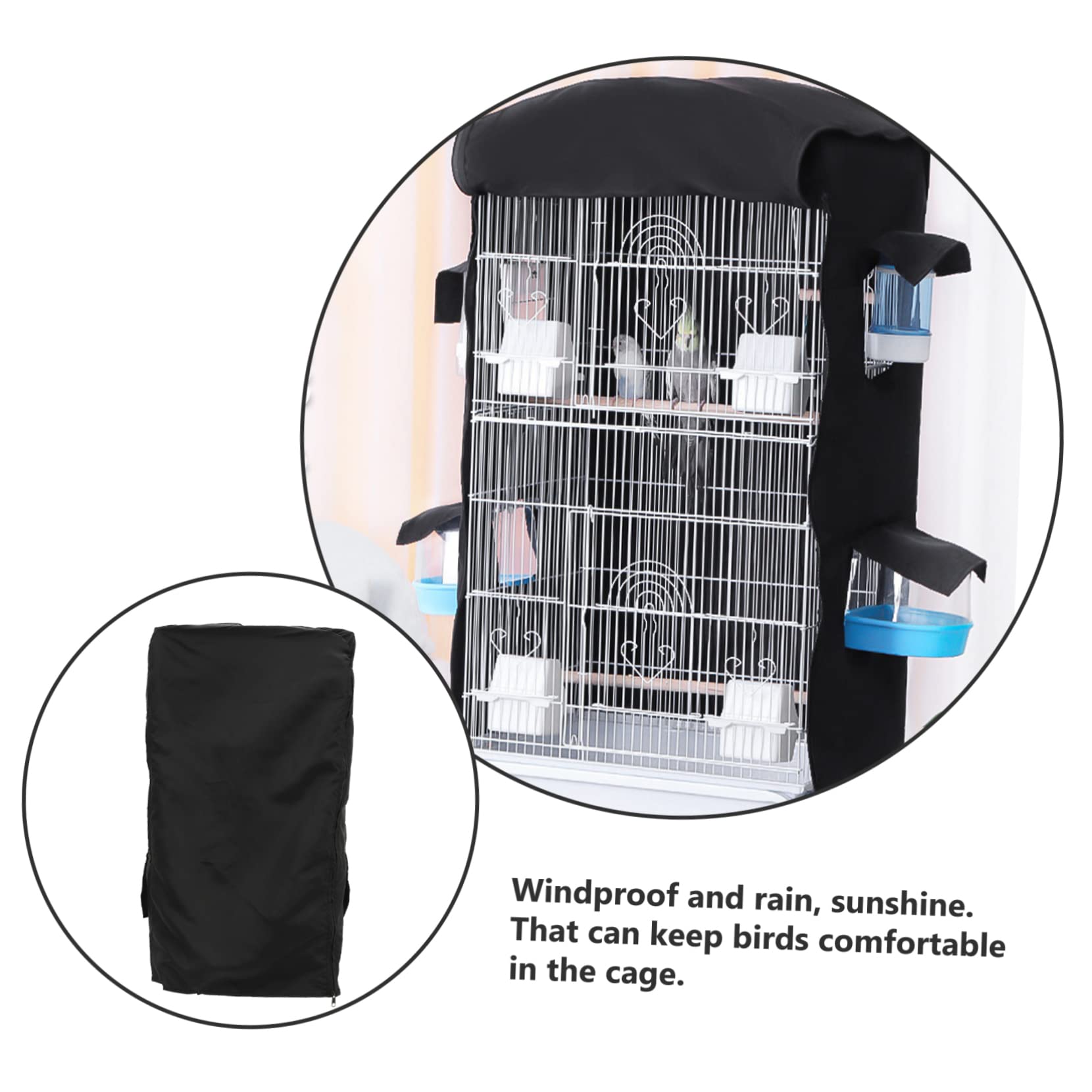 Happyyami 5piezas Cubierta Protectora para Jaula De Pájaros Bloqueo De Luz Resistente Al Frío Viento Material Transpirable para Proteger Tus Aves Ruidosos y Fríos