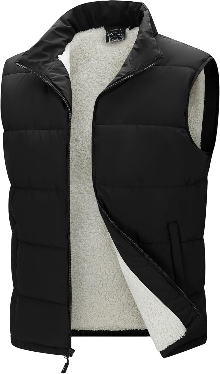 33,000ft Men's Winter Puffer Vest Outerwear Fleece Lined Warm Casual Outdoor Insulated Quilted Sleeveless Jacket