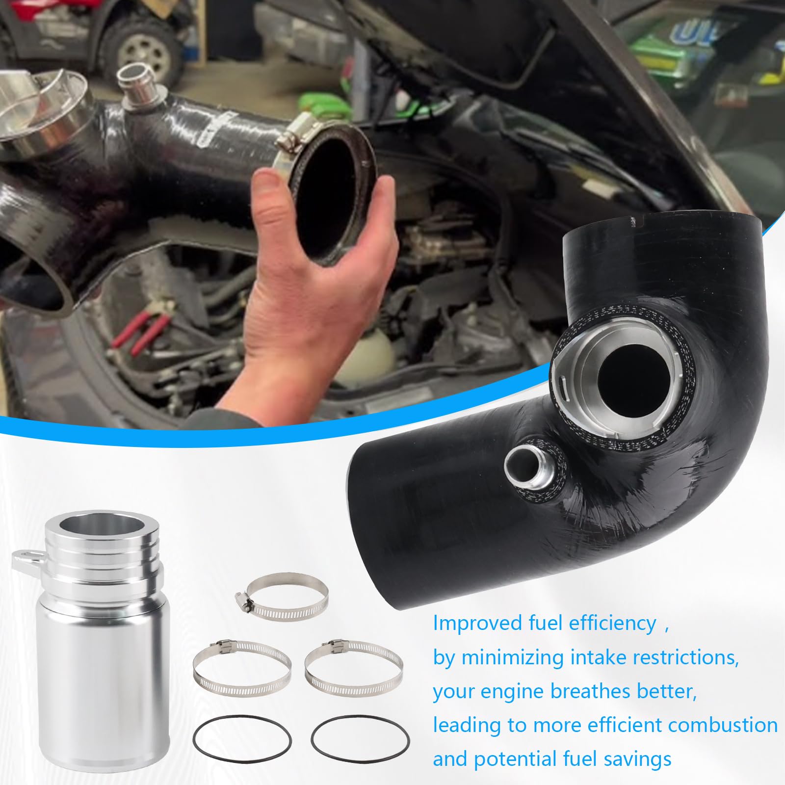 Tubo di ingresso turbo in alluminio silicio, compatibile con BMW N20 / N26 2.0T turbo motore -125i 220i 228i 320i 328i 420i 428i 520i 528i 13717605638