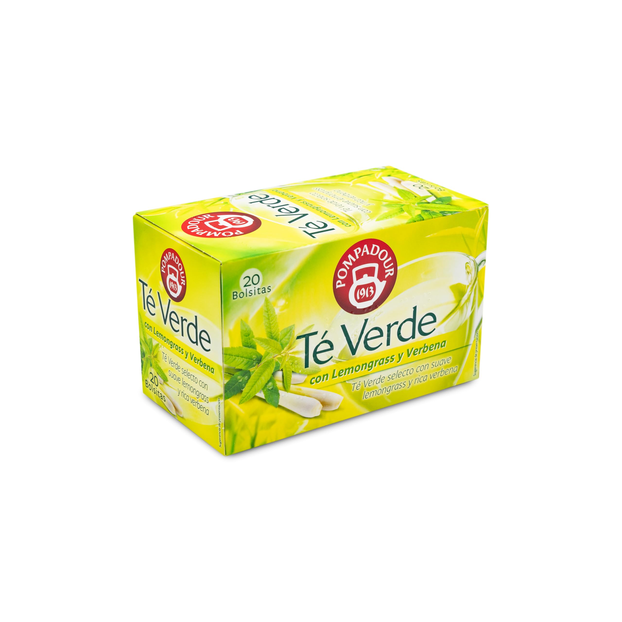 Pompadour Té Verde con Lemongrass y Verbena - 20 bolsitas
