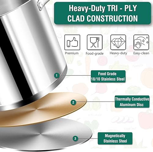 Miniatura 6 de Canning Supplies Starter Kit - Olla de enlatado de baño de agua con estante, kit de enlatado de acero inoxidable Herramientas del juego 2 embudos,