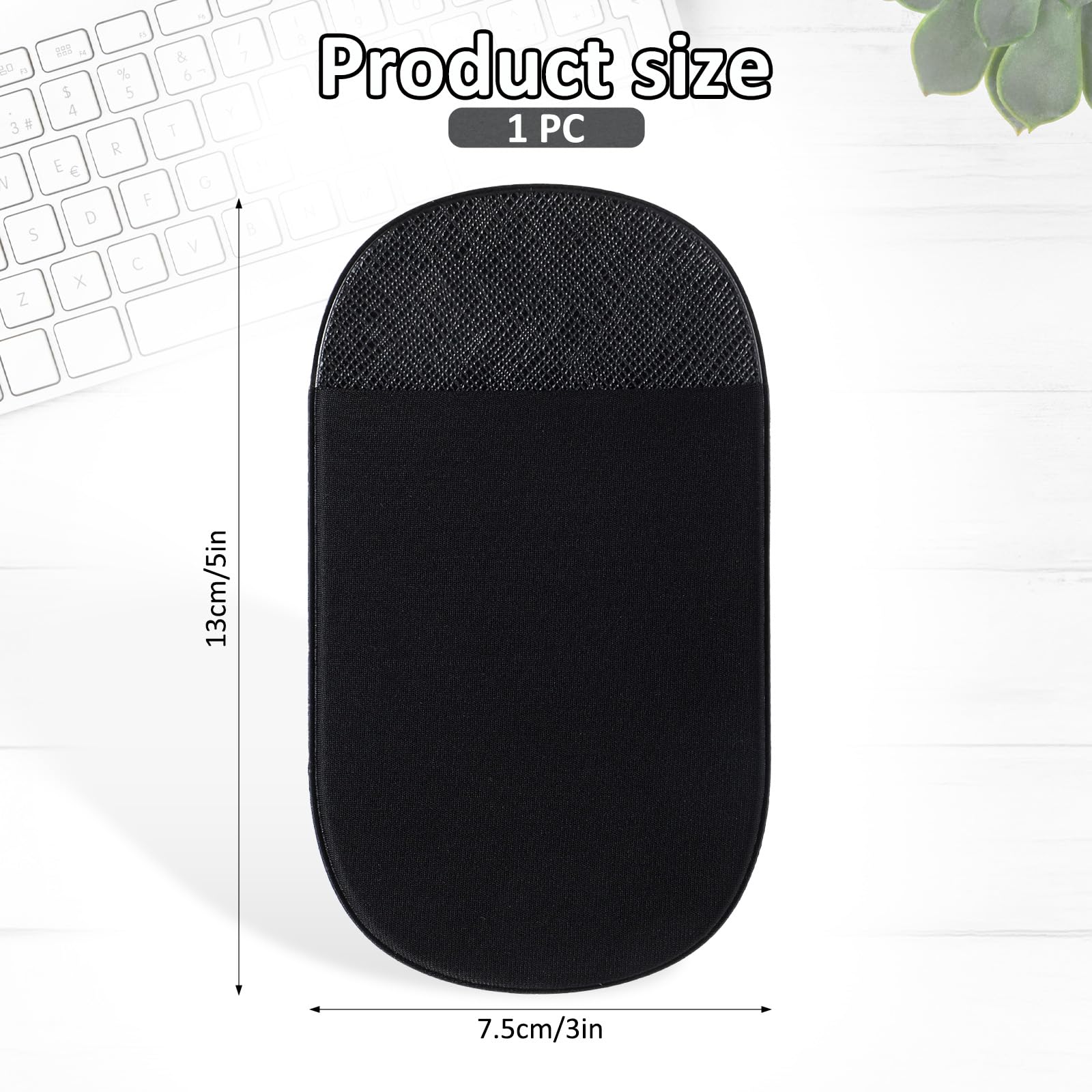 Selbstklebende Maus Tasche Schwarz, Ovale Maustasche, Laptop Tasche Kompatibel, Universelle Aufklebbare Maustasche, Schlanker Klebetasche für Laptop, Büro, Zuhause