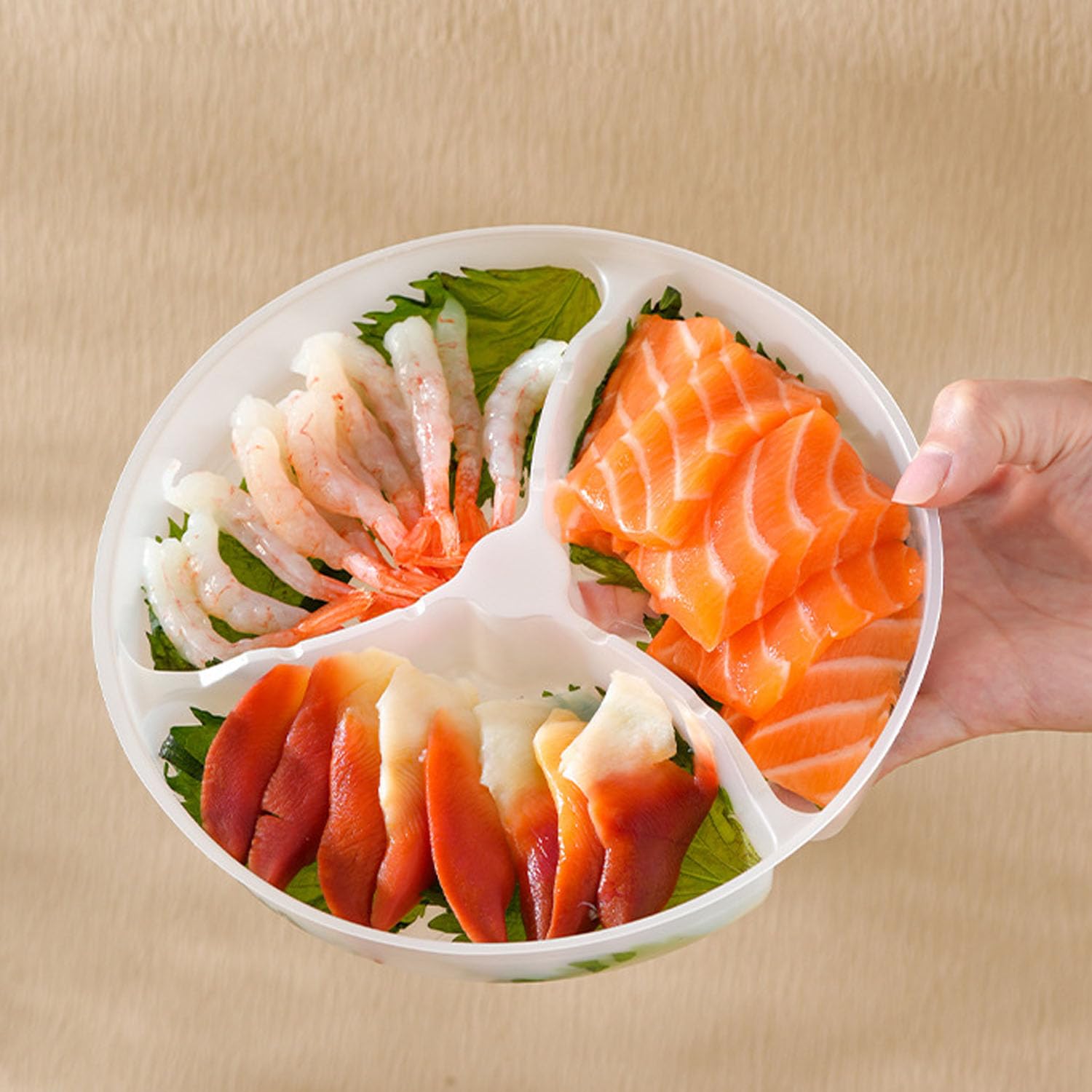Confezione da 25 ciotole di carta usa e getta da 1500 ml, 3 sezioni, con coperchio trasparente | Contenitori da asporto a 3 scomparti, grandi, resistenti, a prova di perdite, per pasti, sushi, riso, catering