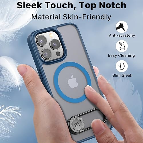 Miniatura 6 de MYBAT PRO Lunar Series iPhone 15 Pro Max Case Compatible with MagSafe and Metal Swivel Kickstand  Translucent Matte Hard Back  Slim,