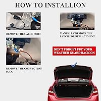 Vista 3 de Actuador del pestillo del maletero trasero compatible con Hyundai Sonata 2015 a 2017 Reemplazar el pestillo de cerradura de puerta de la escotilla