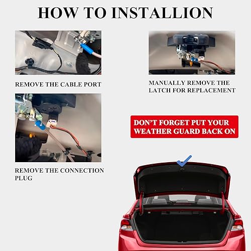 Miniatura 4 de Actuador del pestillo del maletero trasero compatible con Hyundai Sonata 2015 a 2017 Reemplazar el pestillo de cerradura de puerta de la escotilla