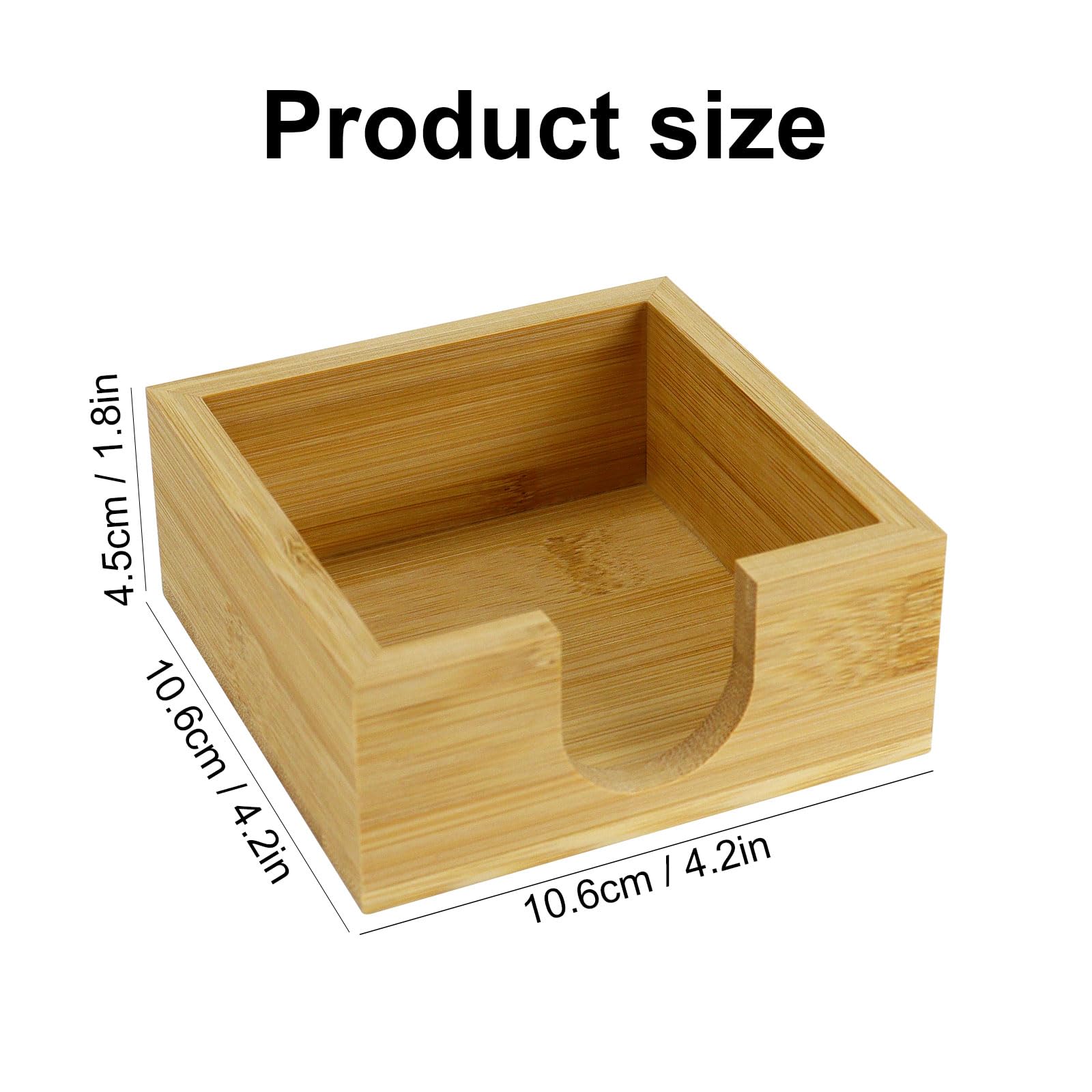 MultiBey Walnut Sticky Note Holder - Desktop Memo Pad Dispenser, Wooden Organizer For Office & Home - View #9
