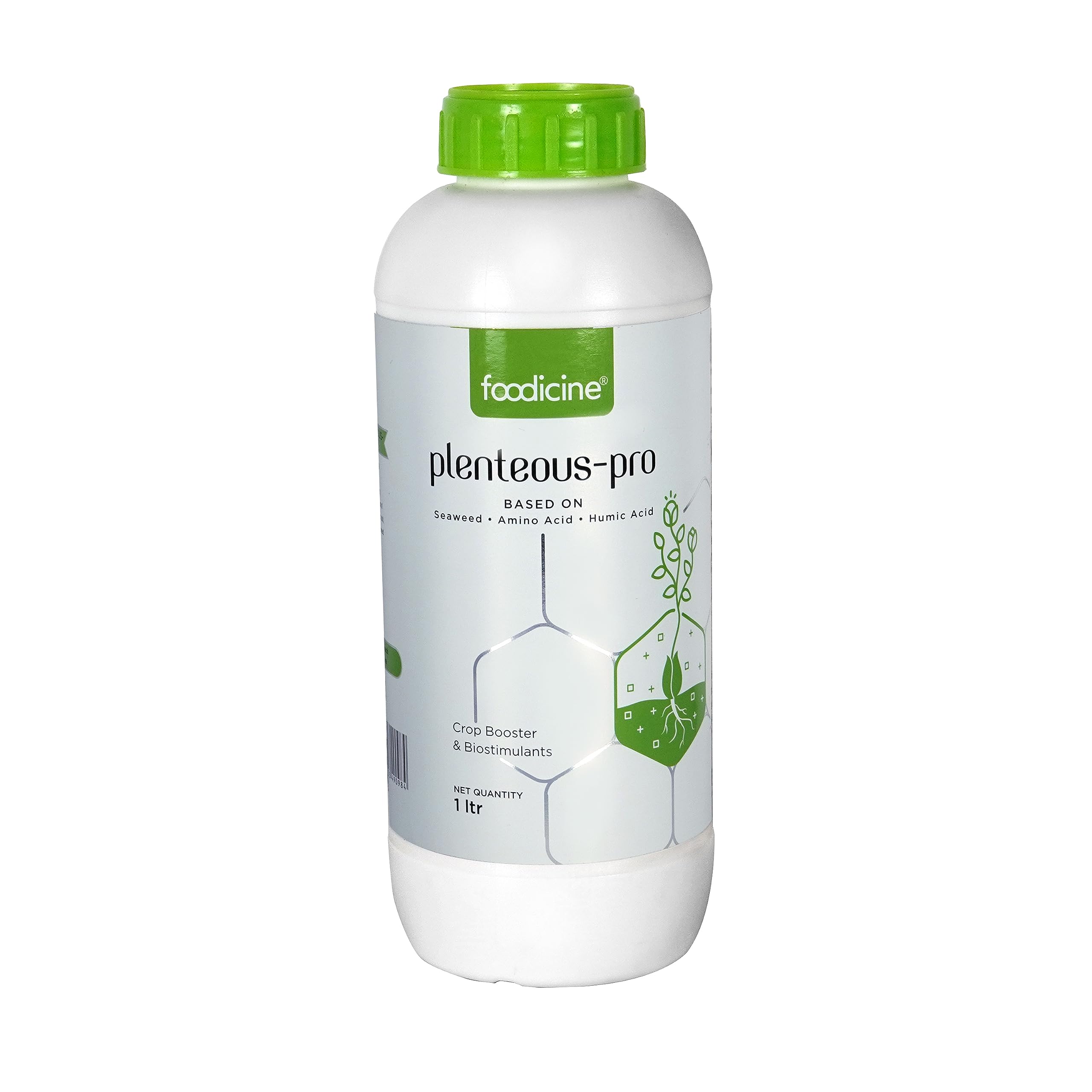 Foodicine Plenteous Pro - Seaweed Extract, Amino & Humic Acid Liquid Concentrate | Bio-stimulant | Root Development, Nutrient Absorption & Growth Promoter for All Plants - 100% Water Soluble (1 LTR) (B0CG6DVR6K) Amazon Price History, Amazon Price Tracker