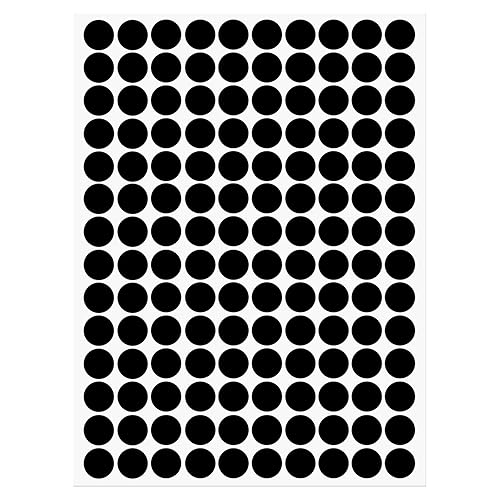 uxcell 1 Hoja/140 Piezas de Pegatinas para Cubrir Agujeros de Tornillo, 12 mm de Diámetro, PVC Autoadhesivas, Tapas a Prueba de Polvo para Muebles