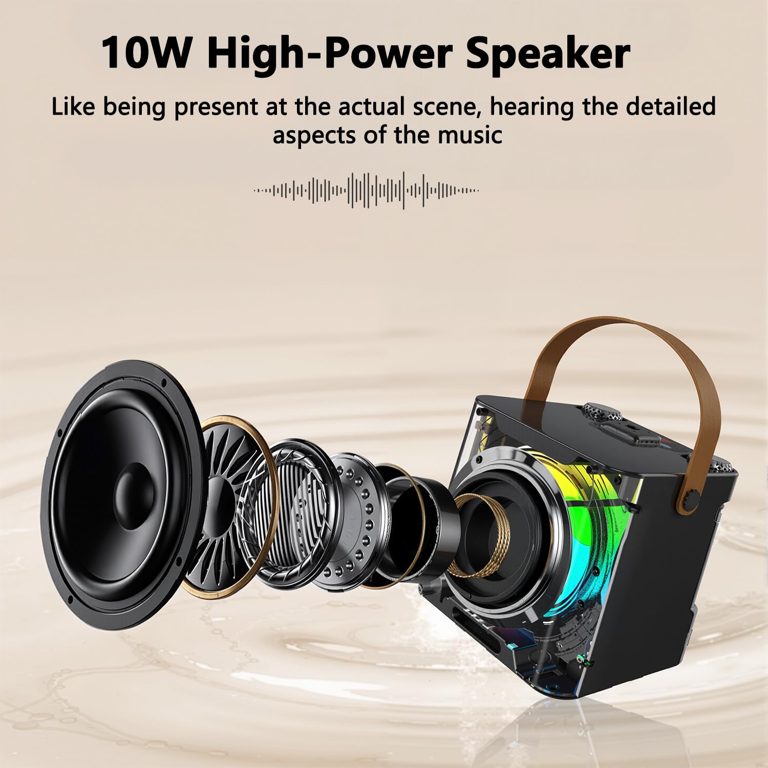 Machine de Karaoké avec 2 Microphones, Enceinte Karaoke 2 Micro Sans Fil pour Enfants Adultes, Portable Baffle Bluetooth Partybox avec Lumières LED pour Les Réunions de Famille/Le Camping en Plein Air